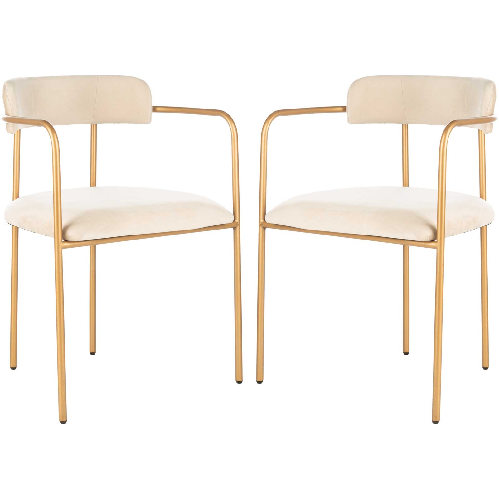 Callahan Side Chair Beige/Gold (Set of 2)