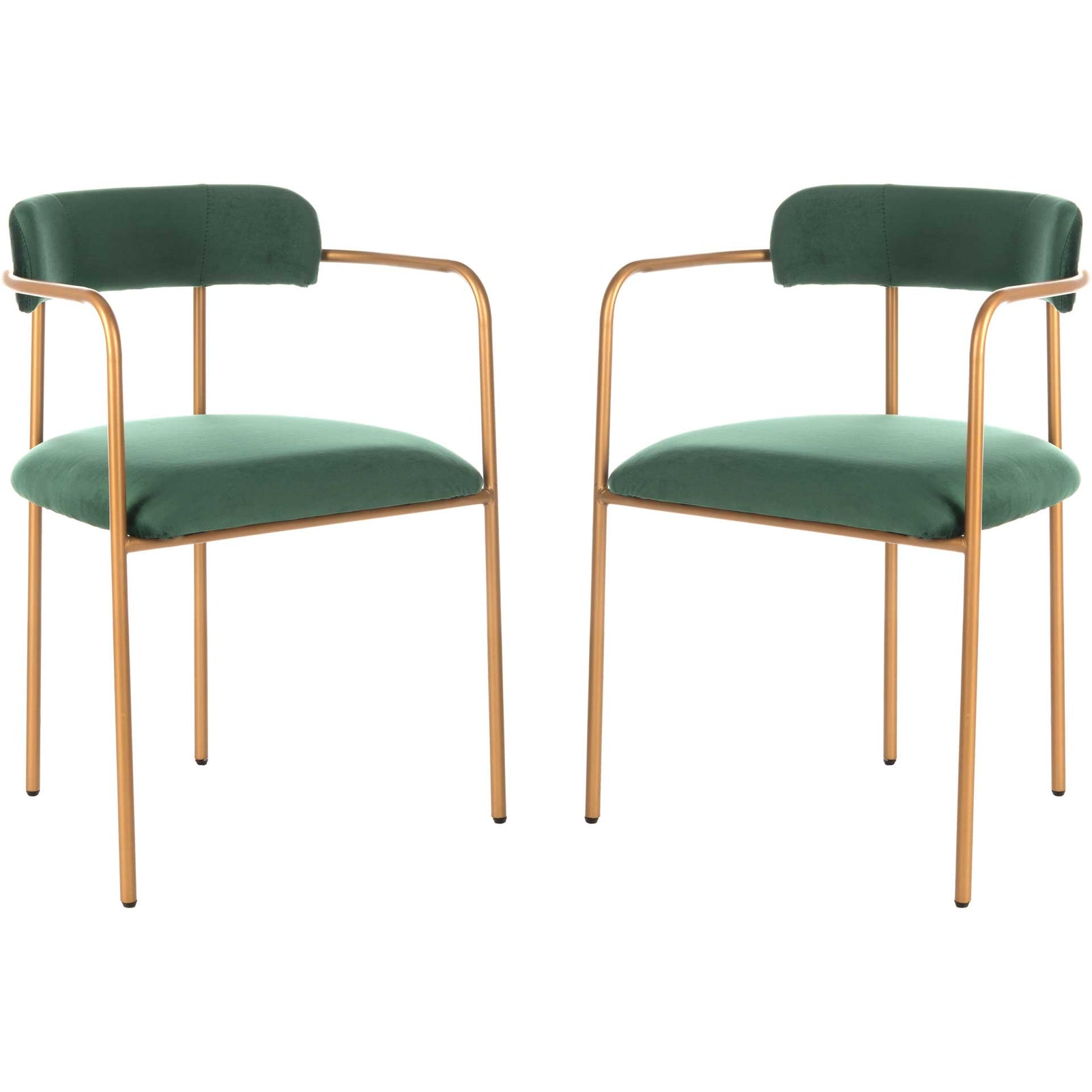 Callahan Side Chair Malachite Green/Gold (Set of 2)