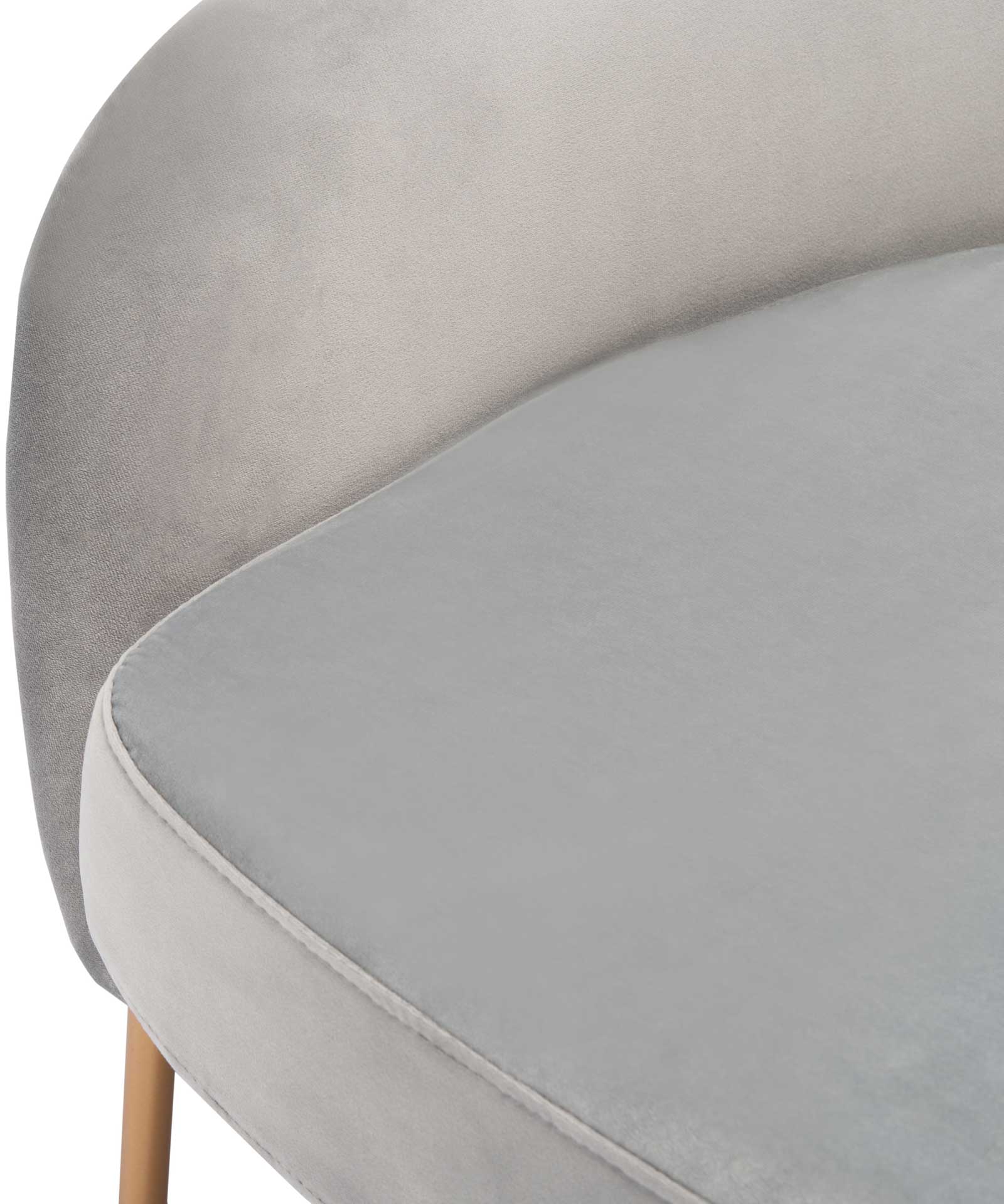 Eldon Velvet Accent Chair Gray/Gold