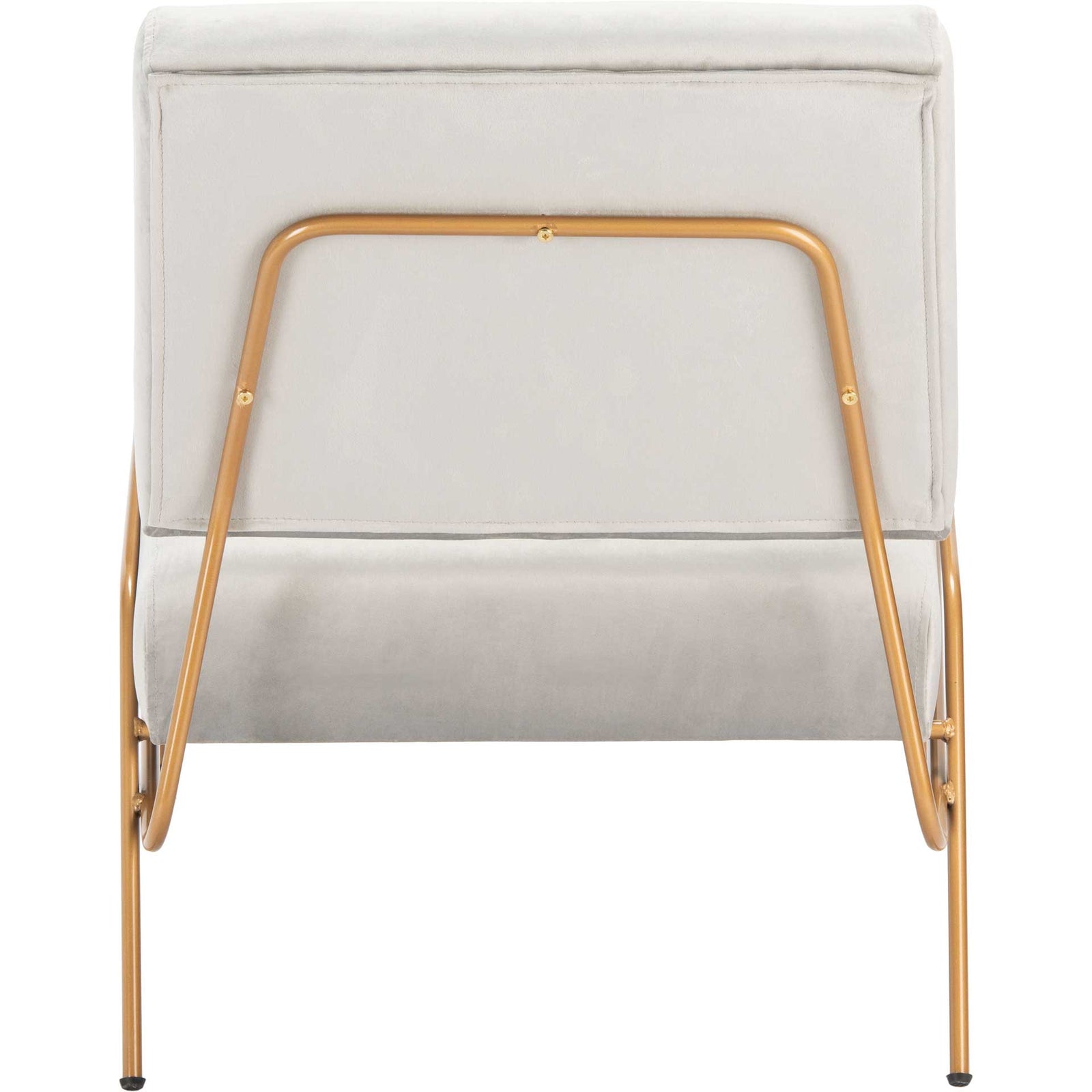 Rosa Velvet Accent Chair Gray/Gold