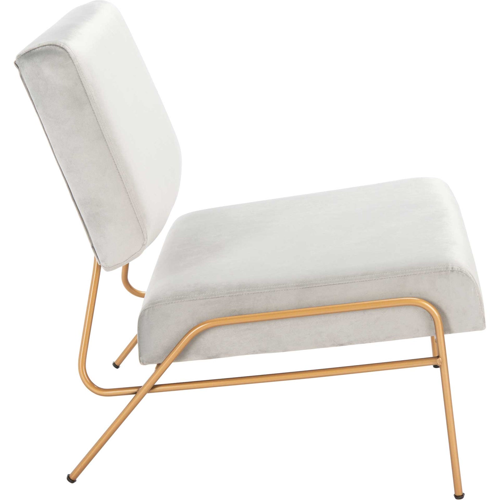 Rosa Velvet Accent Chair Gray/Gold