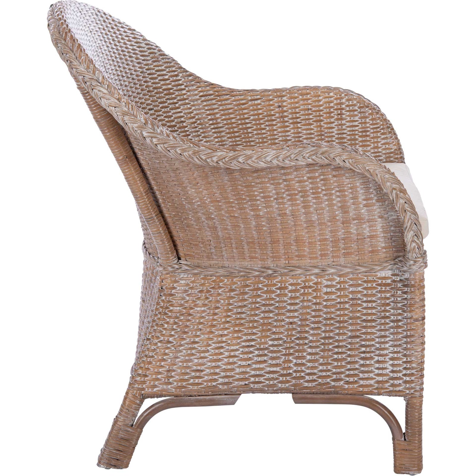 Angelo Accent Chair With Cushion Gray White Wash/White