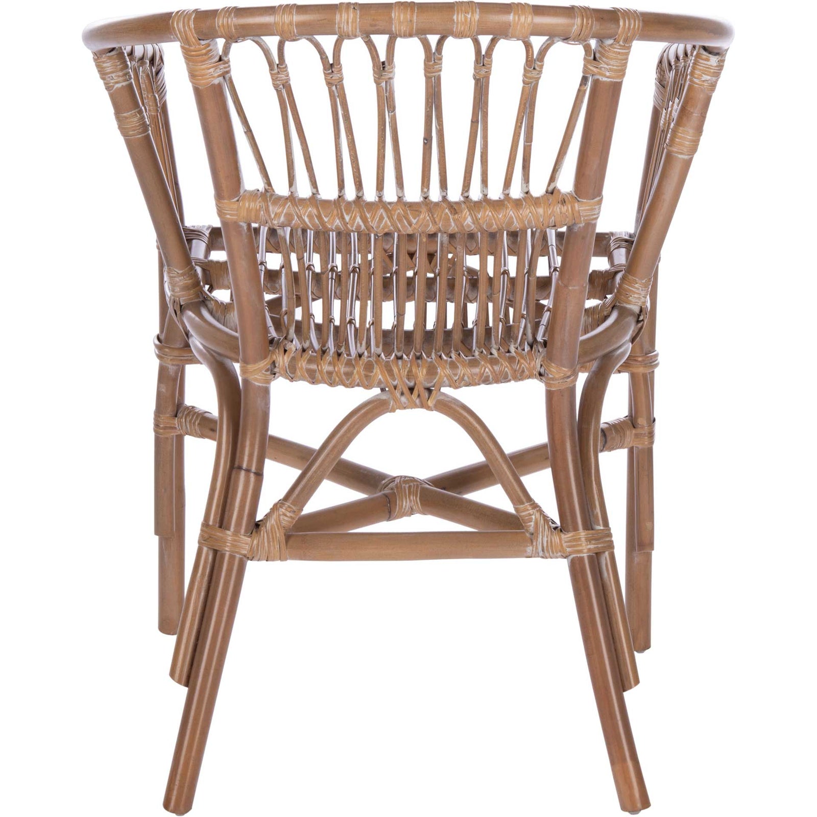 Adhara Rattan Accent Chair Gray White Wash (Set of 2)