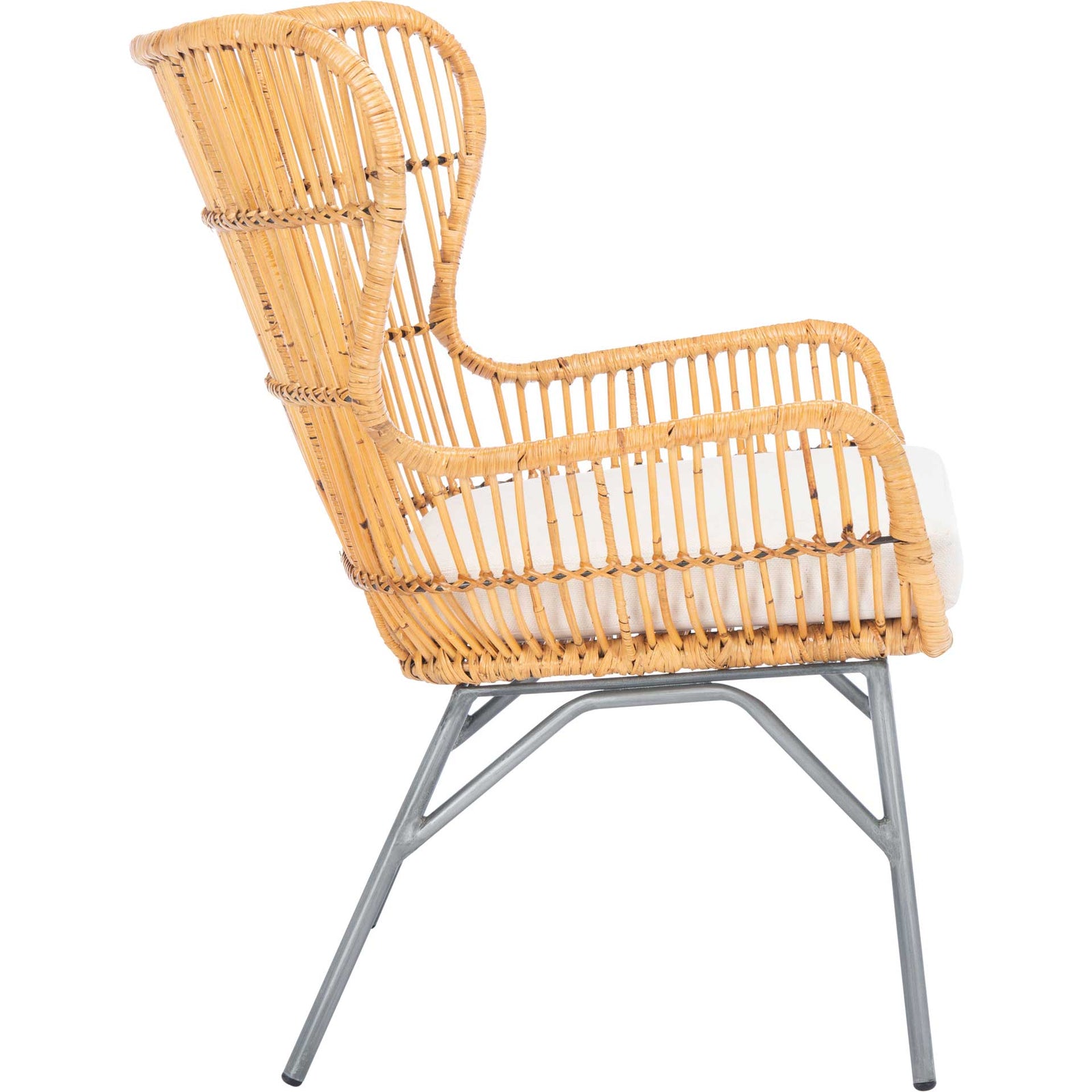 Leary Rattan Accent Chair Natural/White/Black