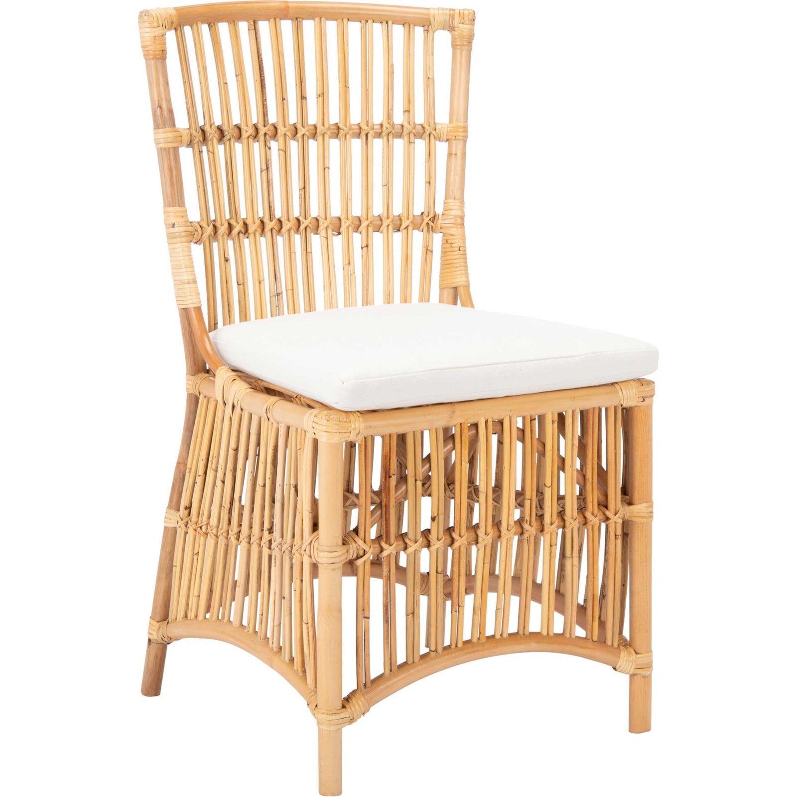 Erapel Rattan Accent Chair Natural/White (Set of 2)