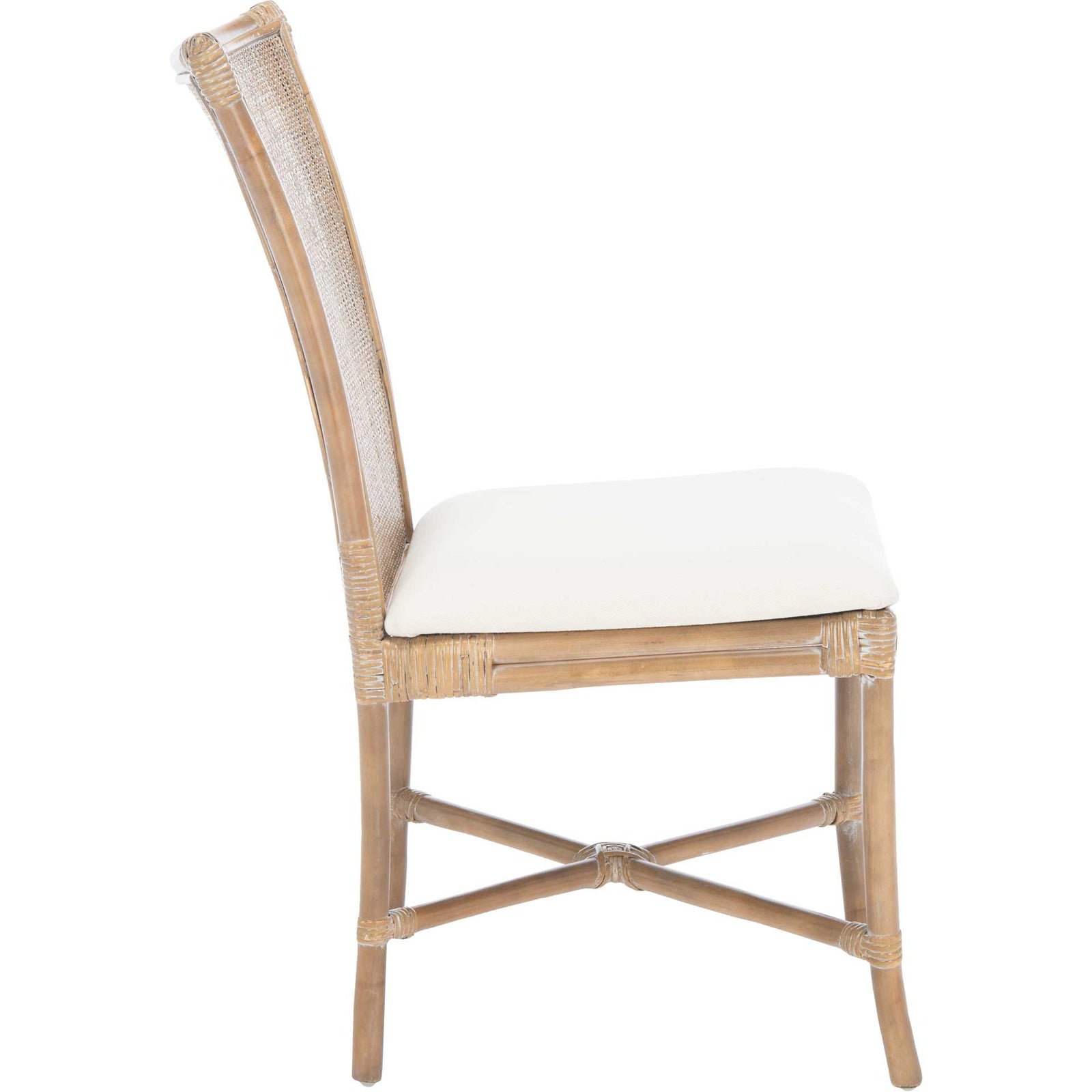 Charlee Rattan Accent Chair Gray White Wash (Set of 2)