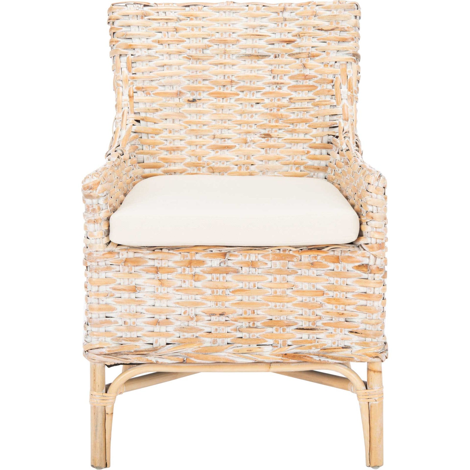 Crispin Rattan Accent Chair Natural White Wash