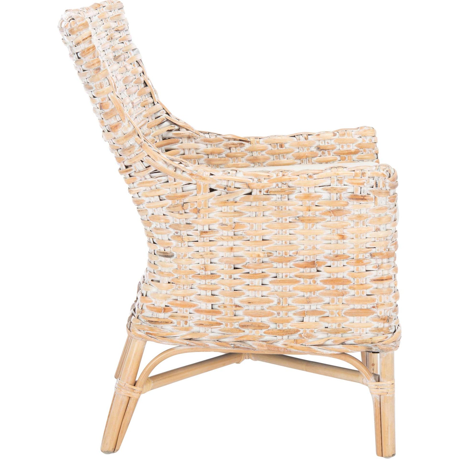 Crispin Rattan Accent Chair Natural White Wash