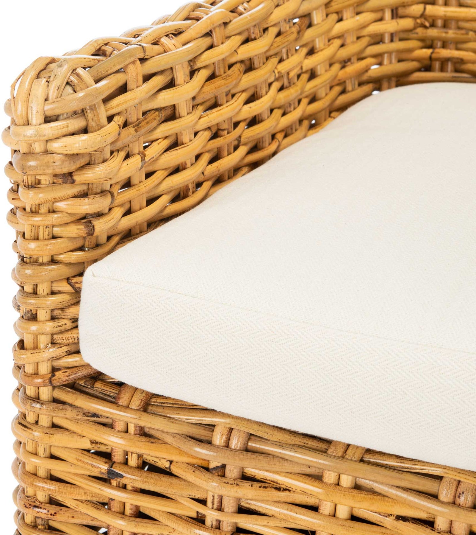 Crispin Rattan Accent Chair Natural/White