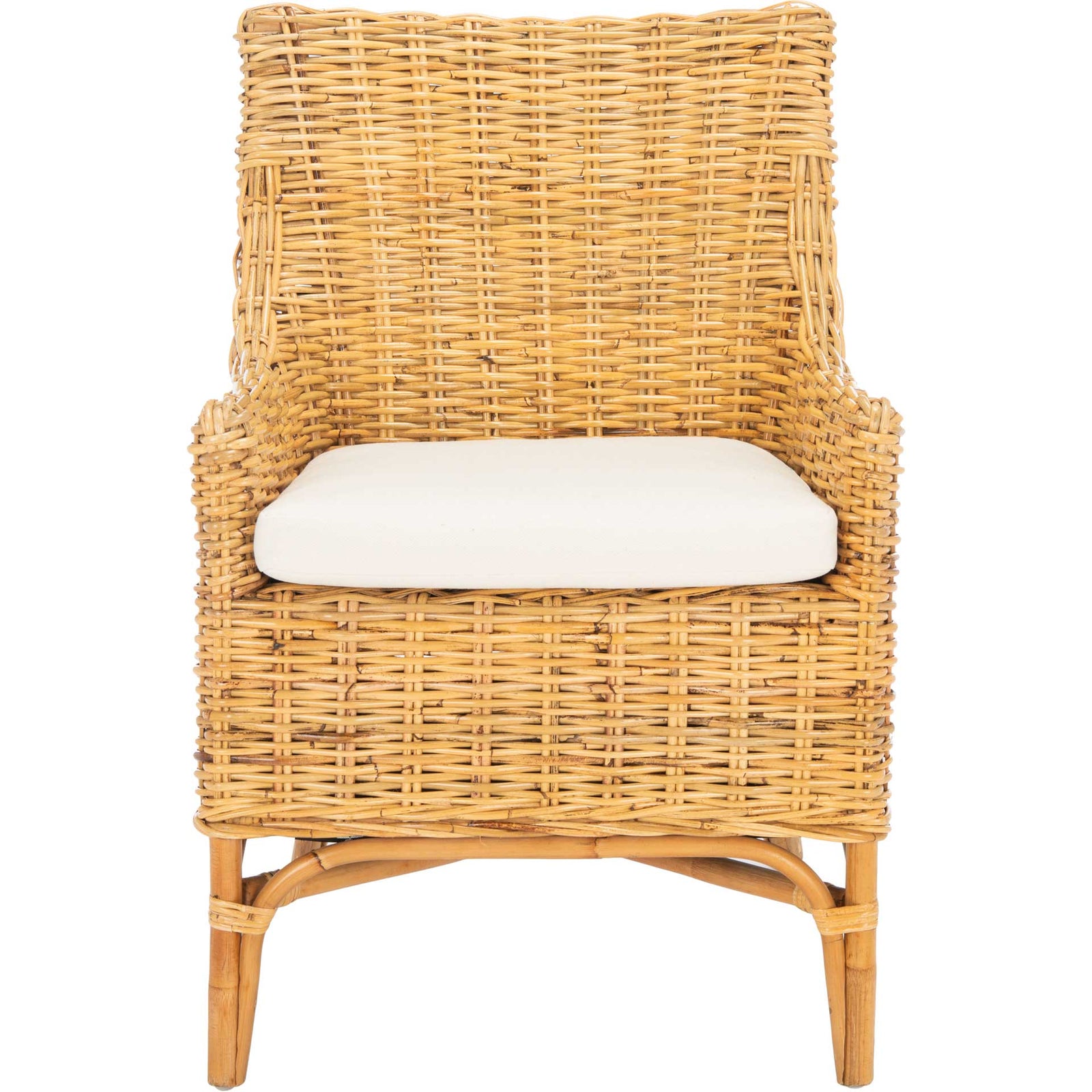 Crispin Rattan Accent Chair Natural/White