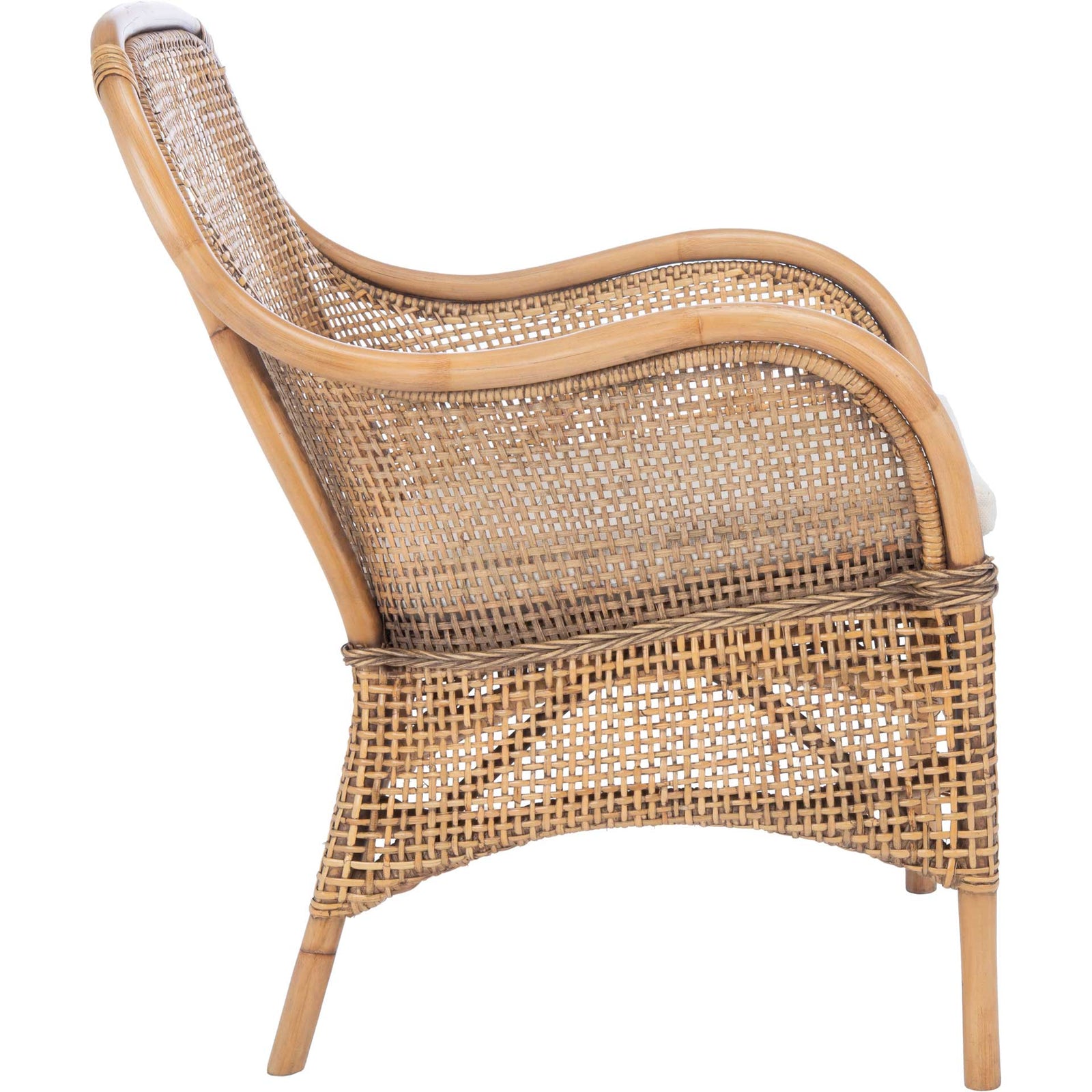 Chantel Rattan Accent Chair Dark Natural/White