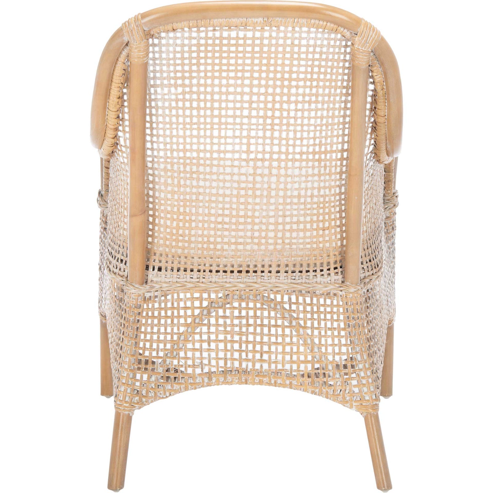 Chantel Rattan Accent Chair Gray White Wash