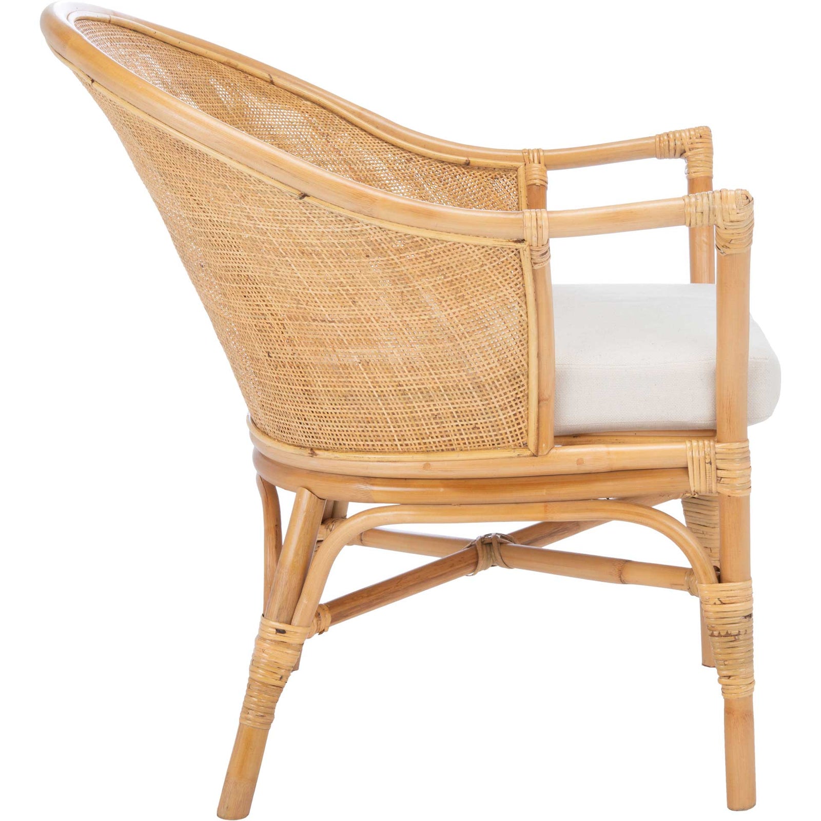 Dulcinea Rattan Accent Chair Natural/White