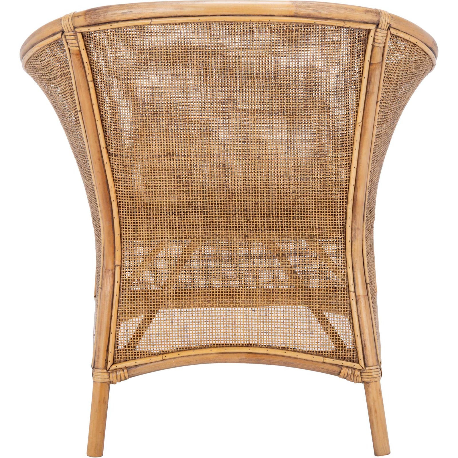 Jenette Rattan Accent Chair Honey Brown Wash/White