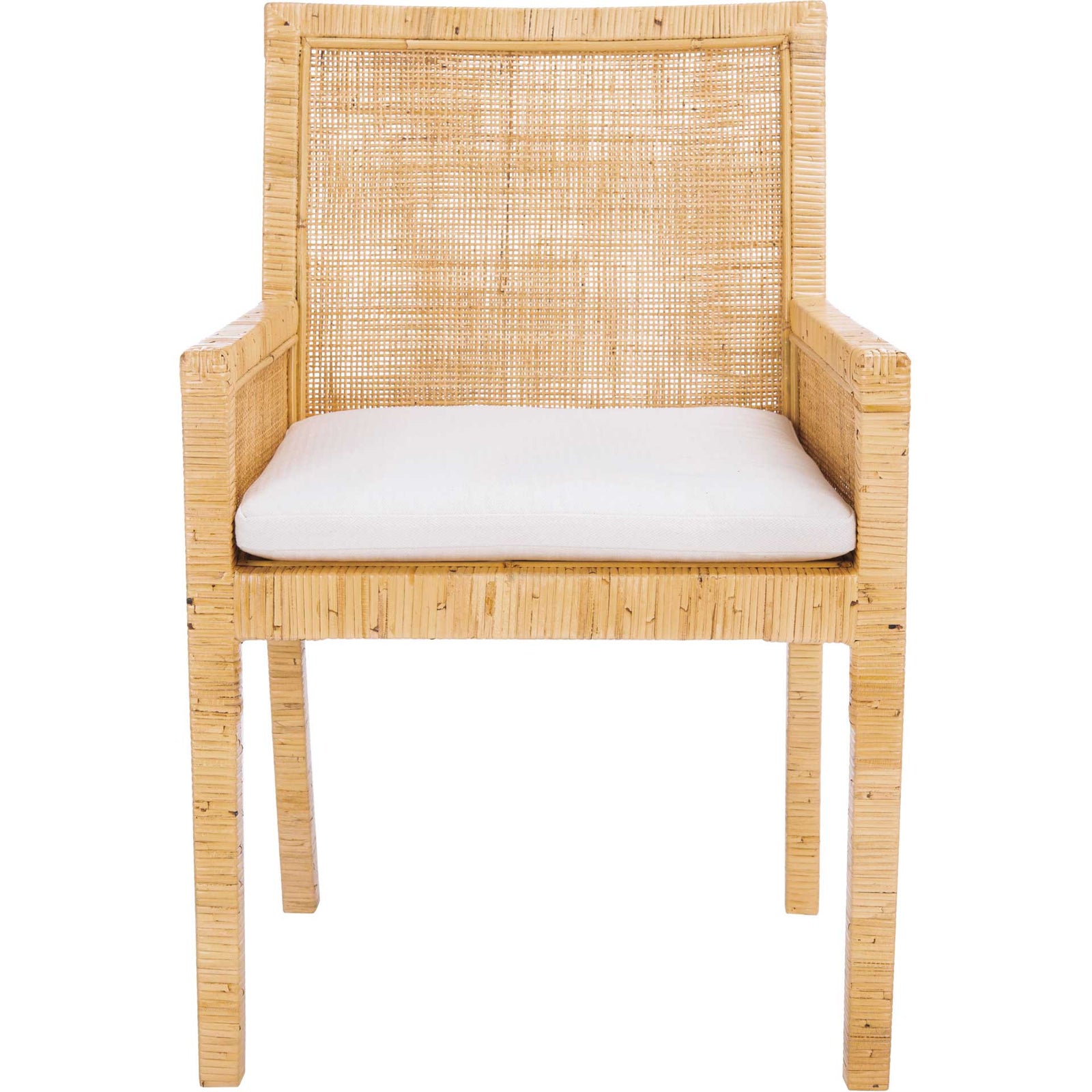 Saffron Accent Chair With Cushion Natural/White