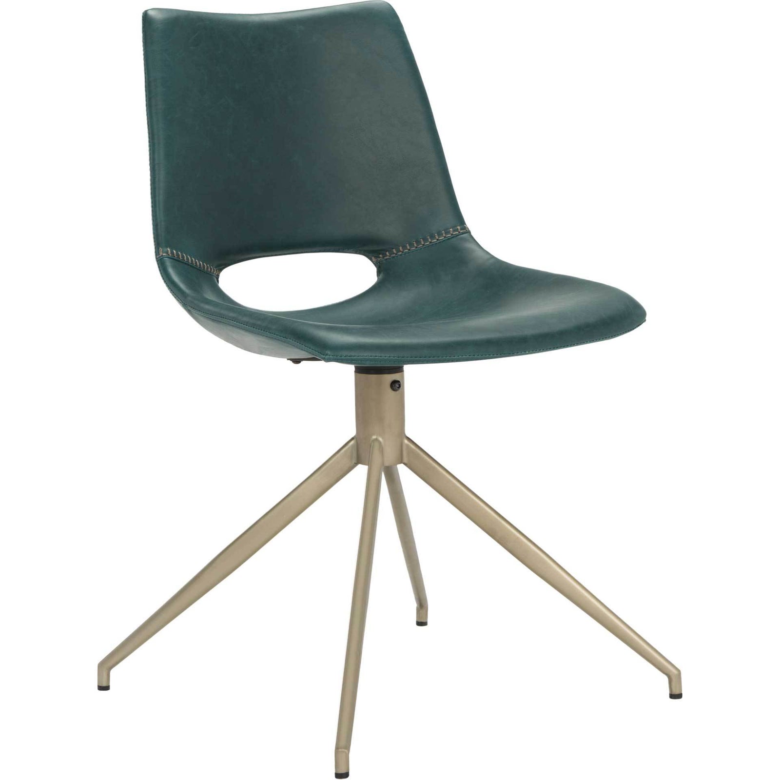 Dalary Leather Swivel Chair Blue (Set of 2)