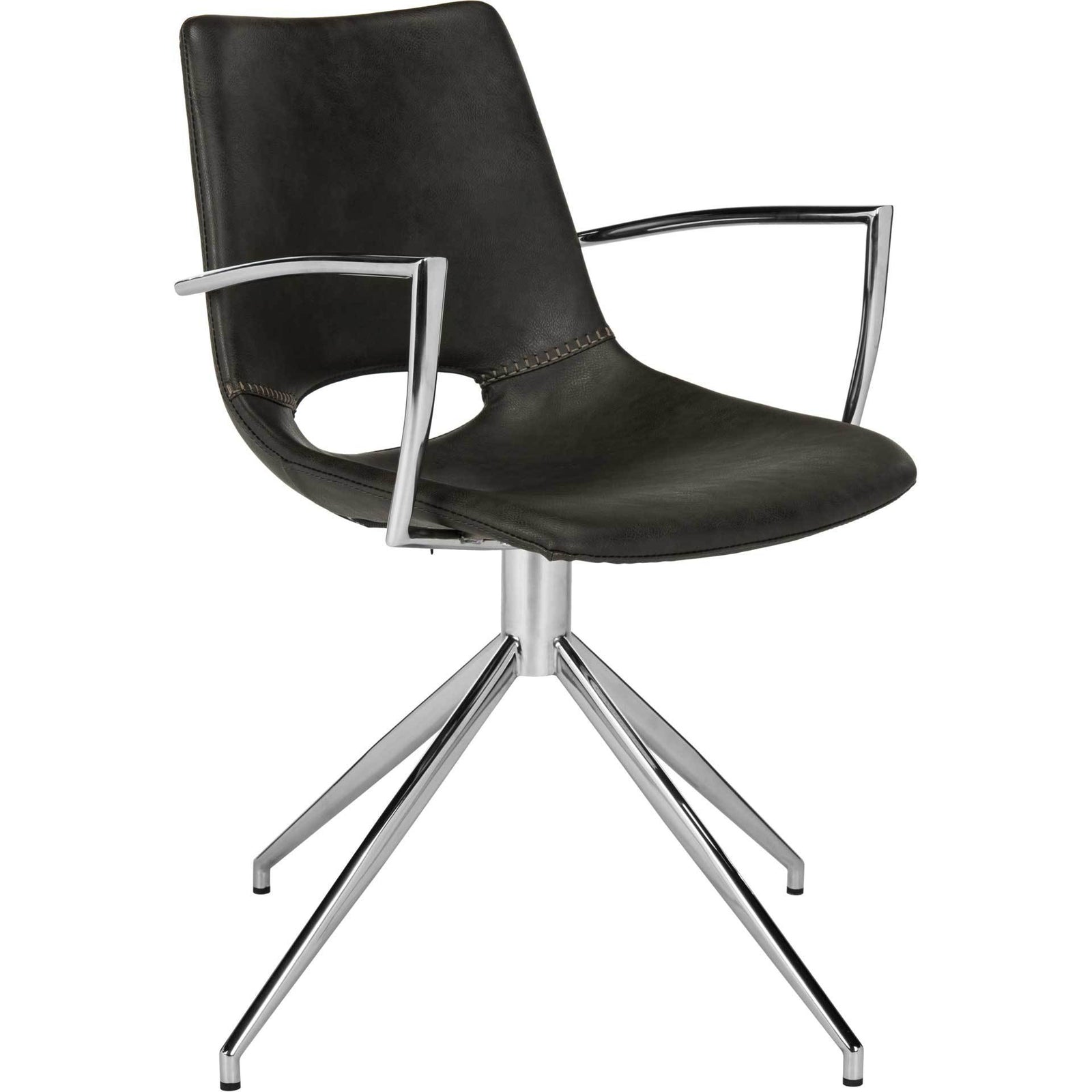 Dalton Leather Swivel Arm Chair