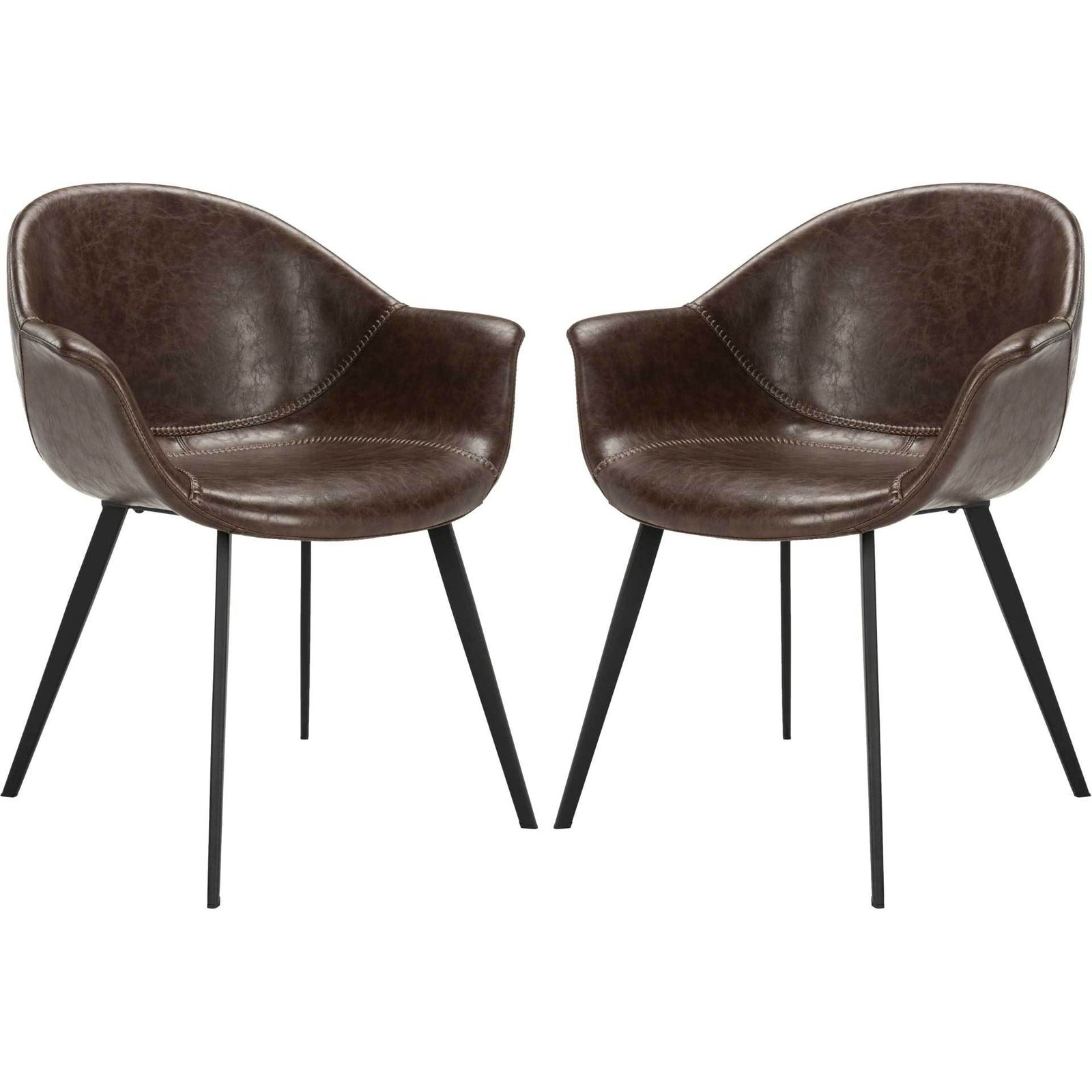 Duke Leather Tub Chair (Set of 2)