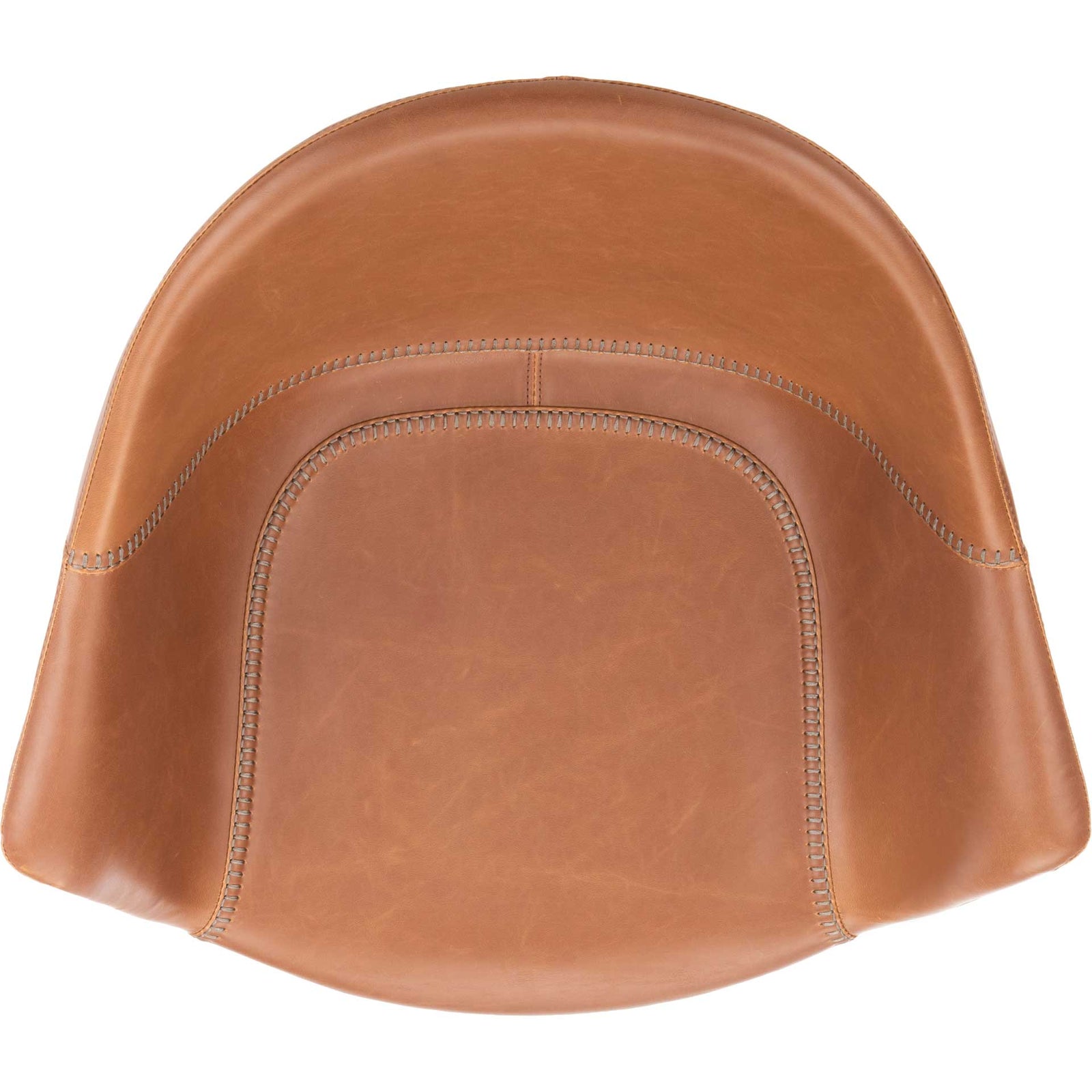 Duke Leather Tub Chair Light Brown/Black (Set of 2)