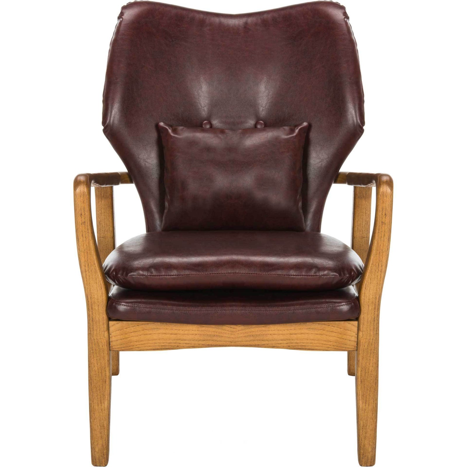 Tatiana Accent Chair Burgundy/Natural