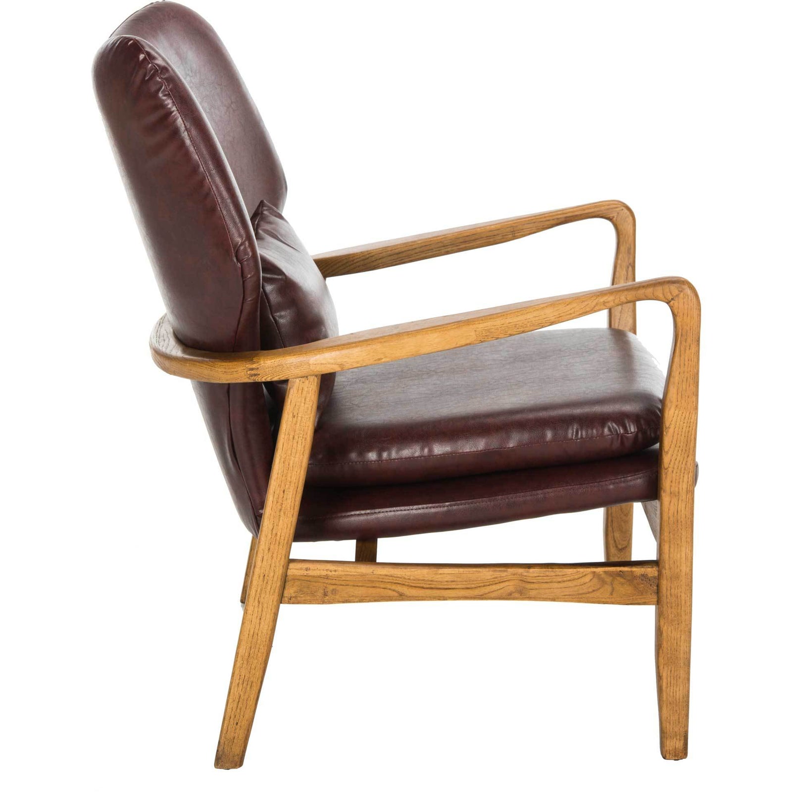 Tatiana Accent Chair Burgundy/Natural