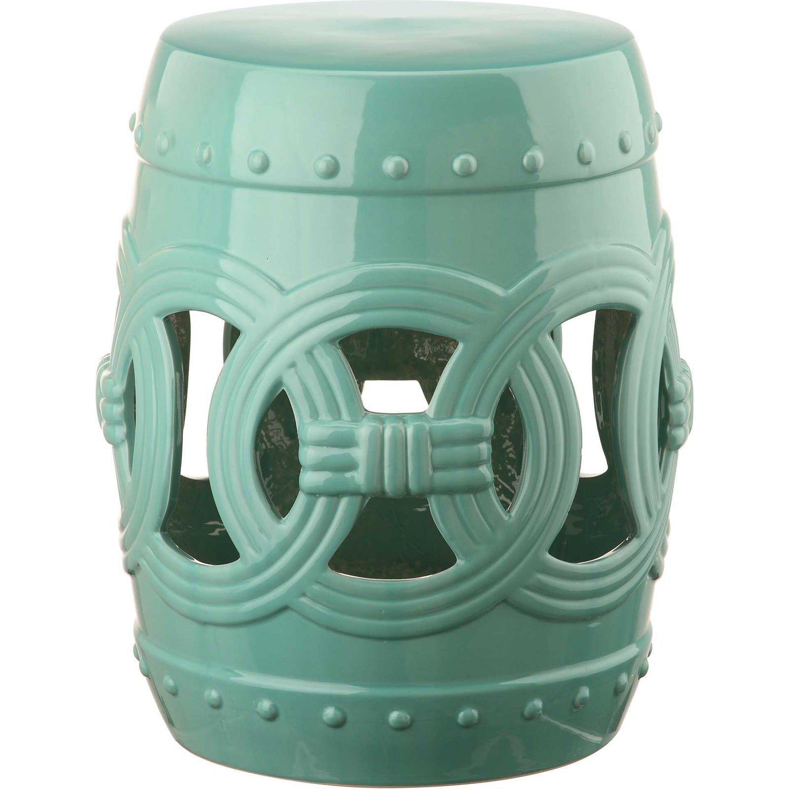 Double Coin Garden Stool Light Blue