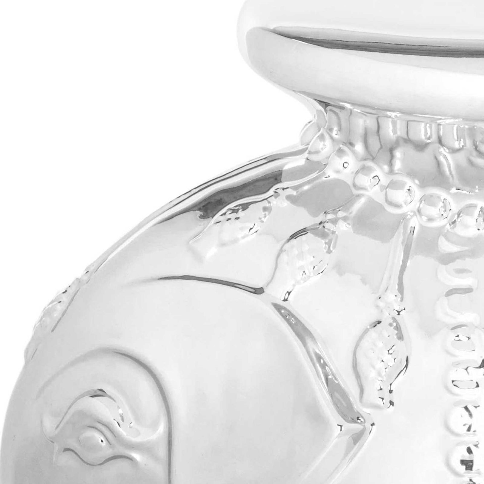 Elephant Garden Stool Silver