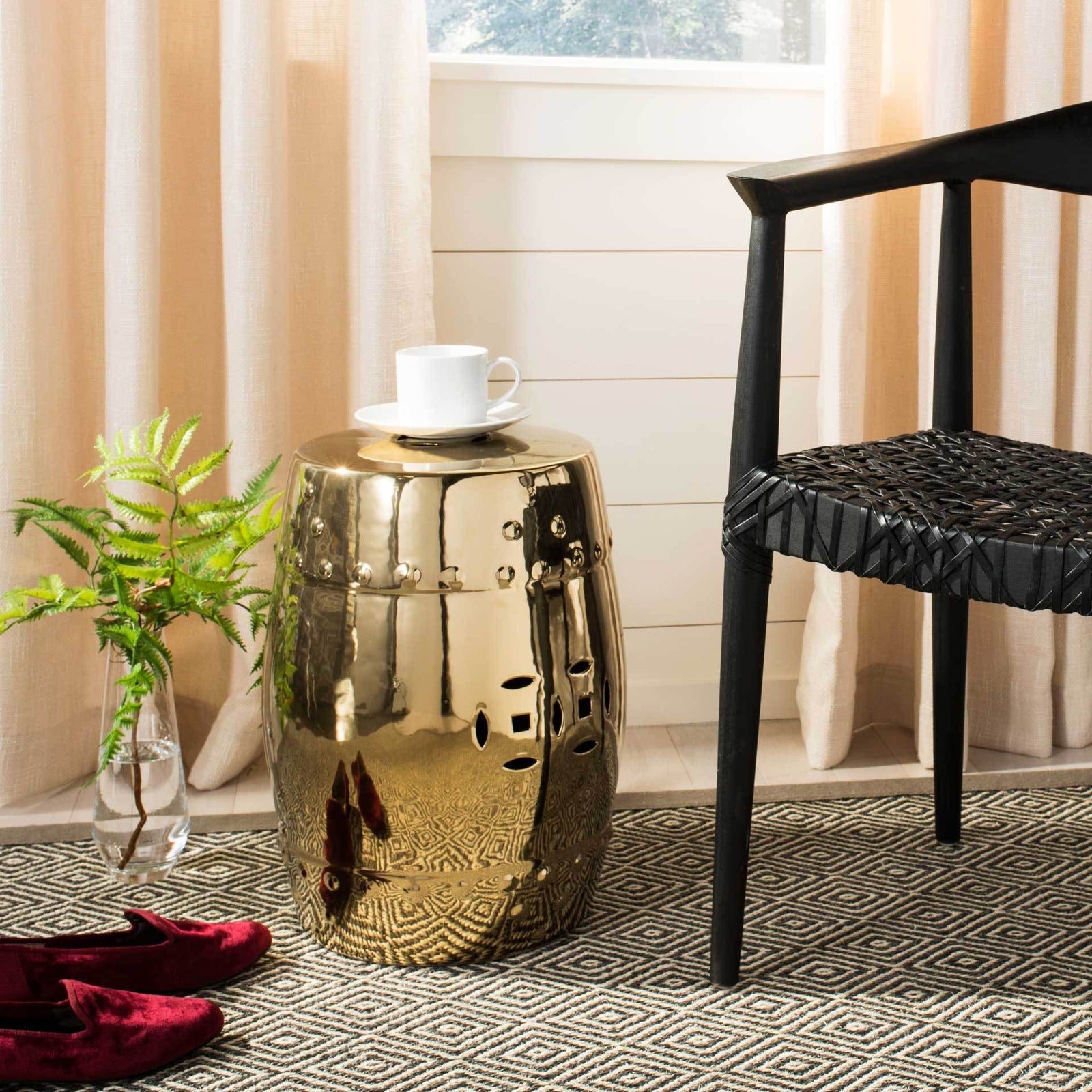 Molly Ming Garden Stool Gold