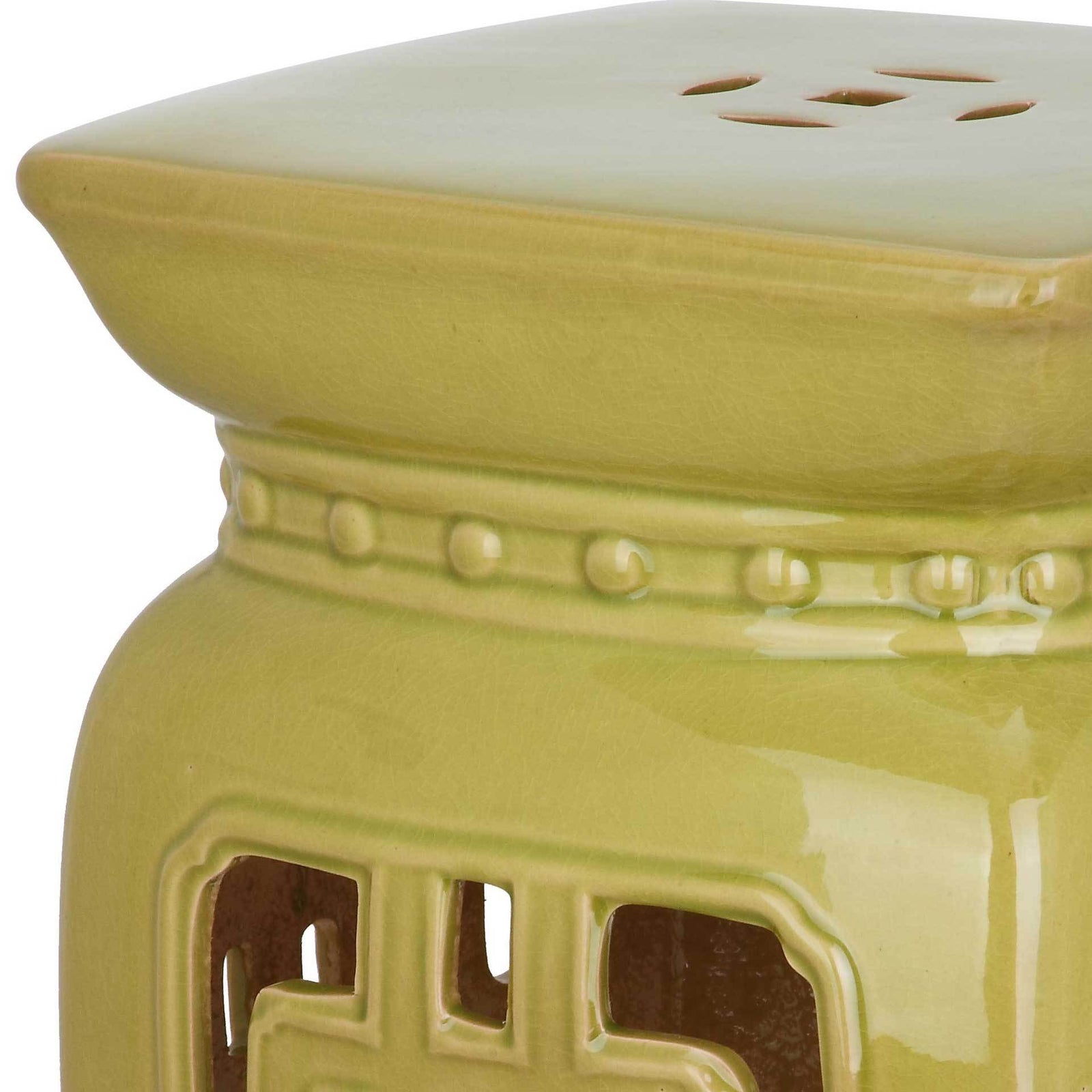 Beatrice Filigree Garden Stool Spring Green