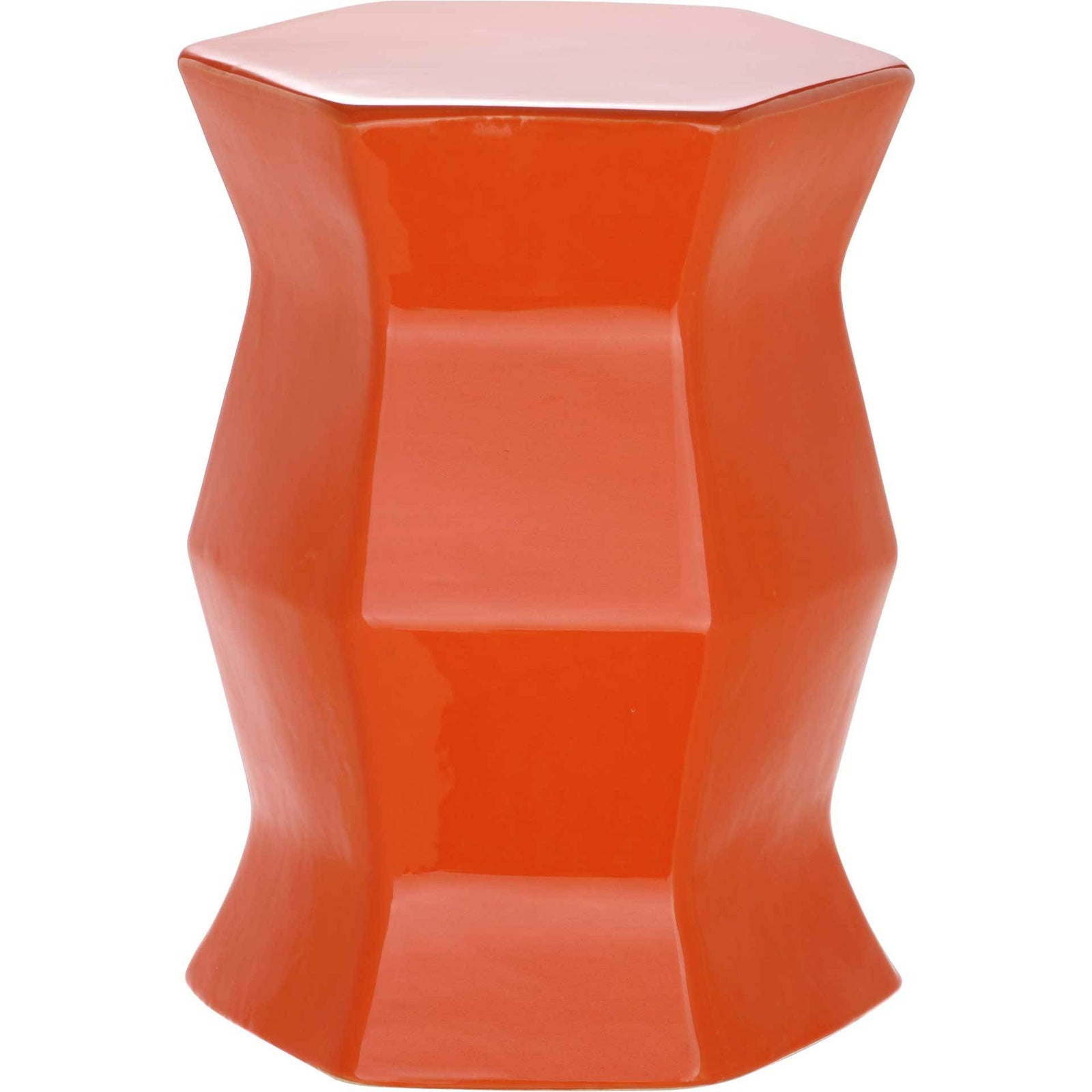 Molly Hexagon Garden Stool Orange