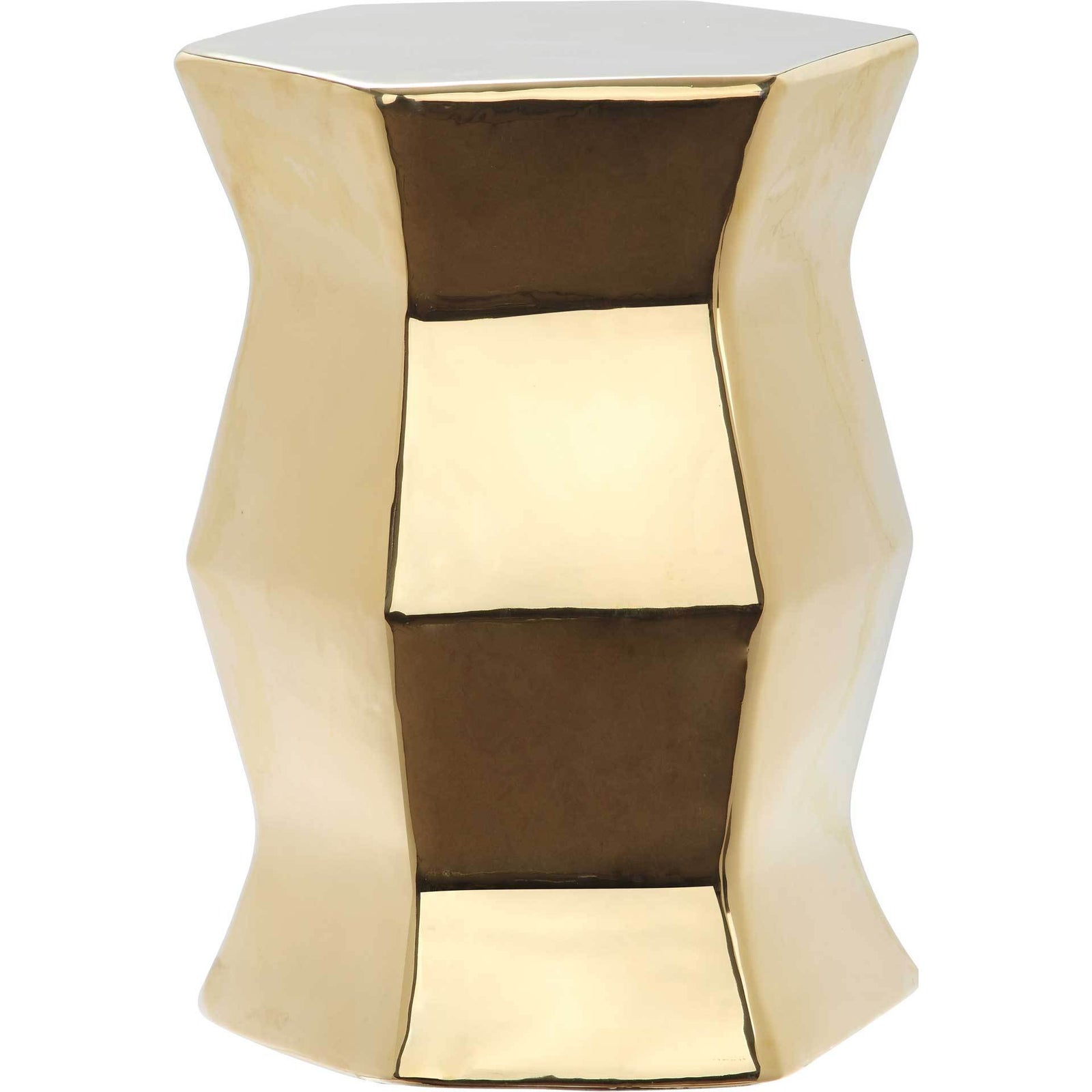 Molly Hexagon Garden Stool Gold