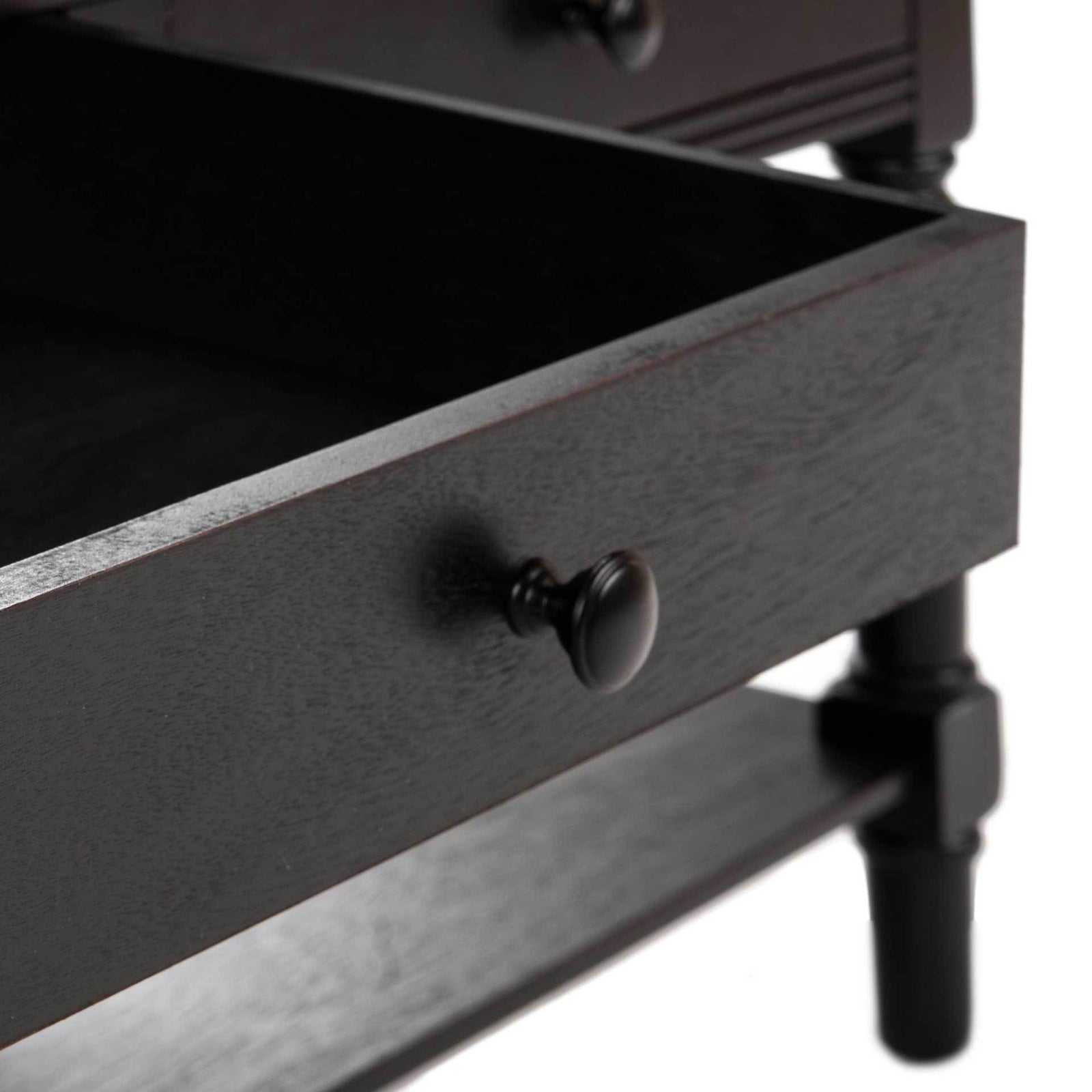 Bobby 2 Drawer Coffee Table Distressed Black