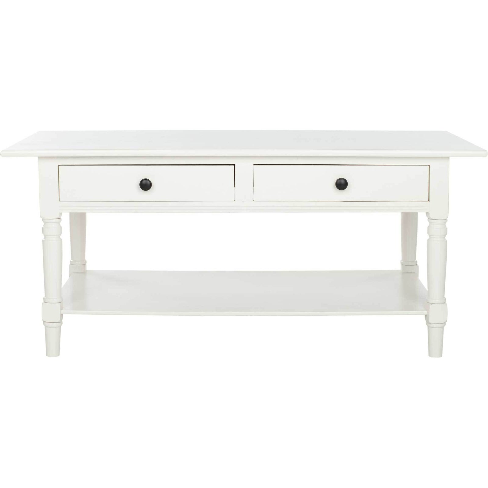 Bobby 2 Drawer Coffee Table Distressed Cream