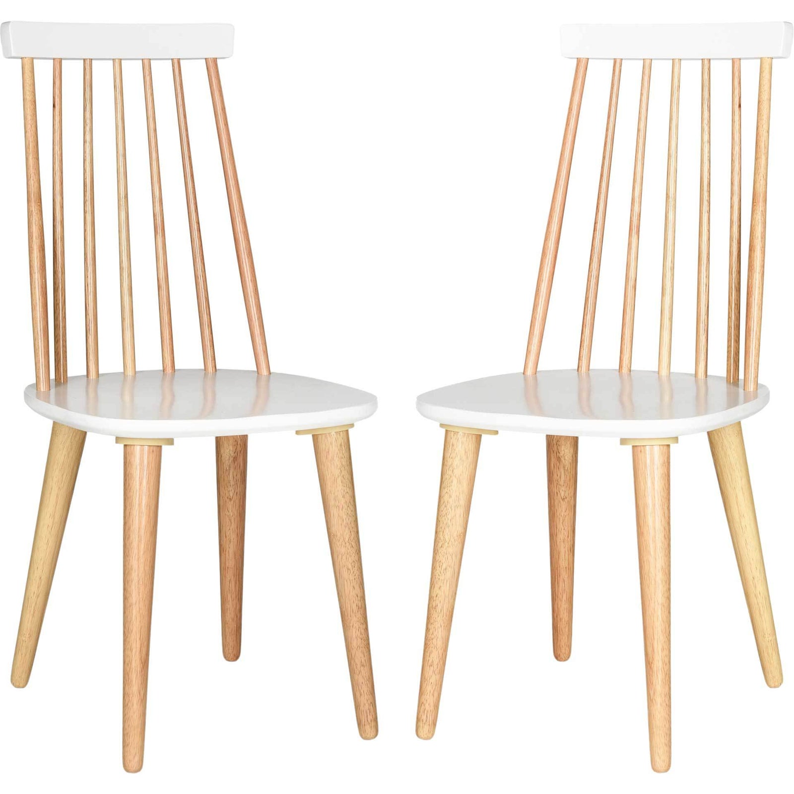 Buckley Spindle Side Chair Natural/White (Set of 2)