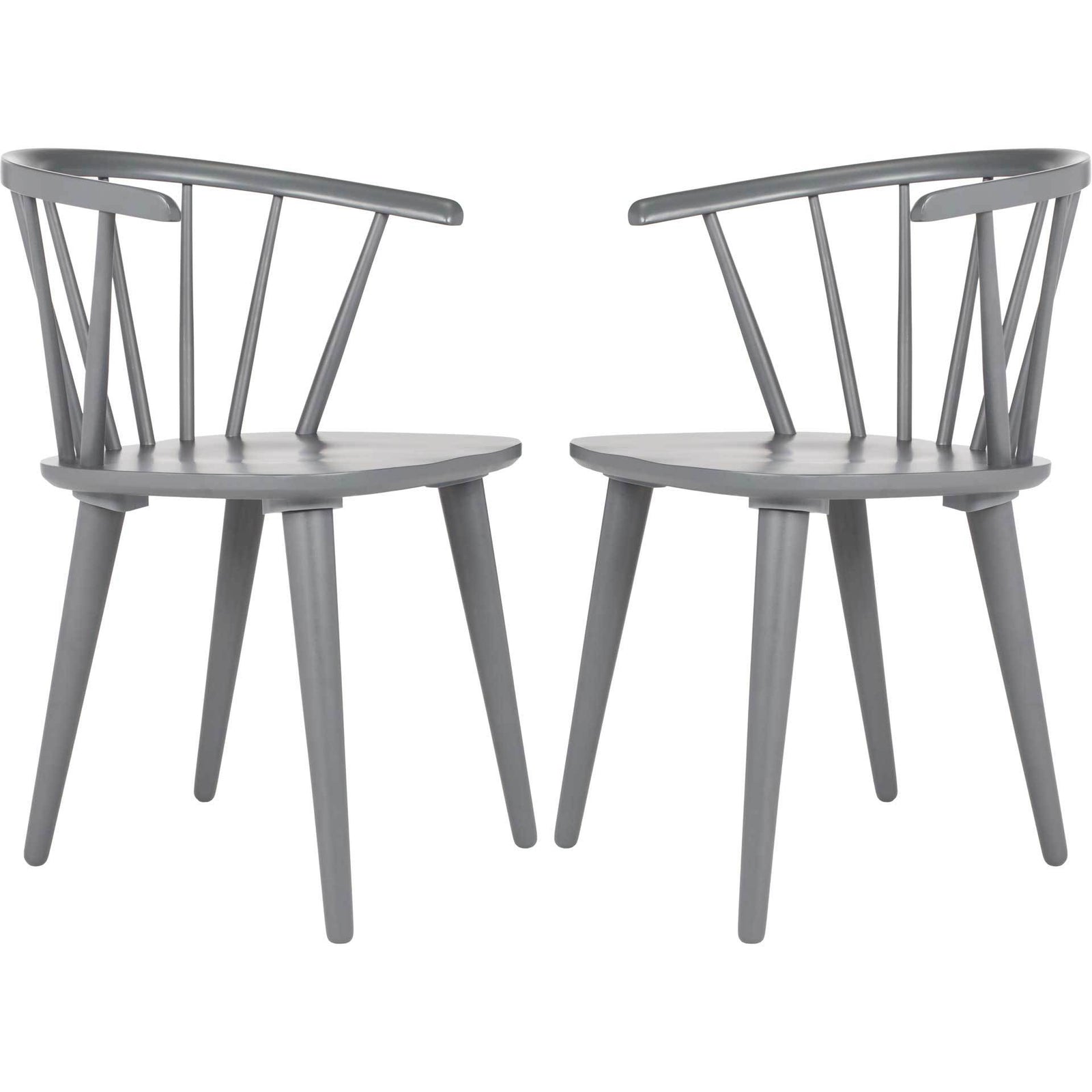 Blair Curved Spindle Side Chair Gray (Set of 2)