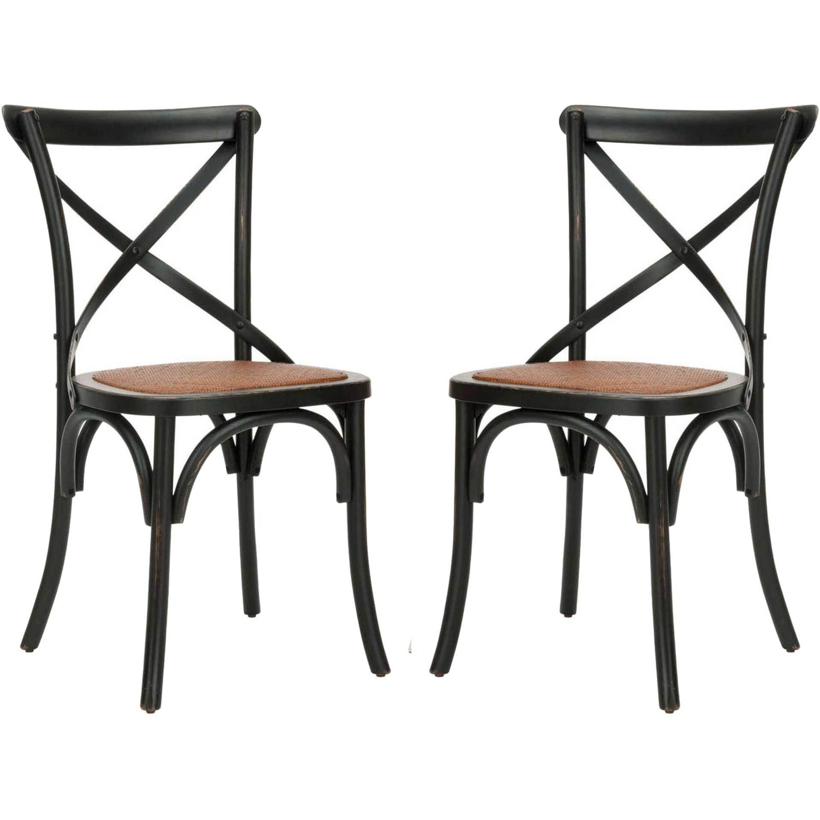 Frederick X Back Farmhouse Chair Distressed Hickory (Set of 2)