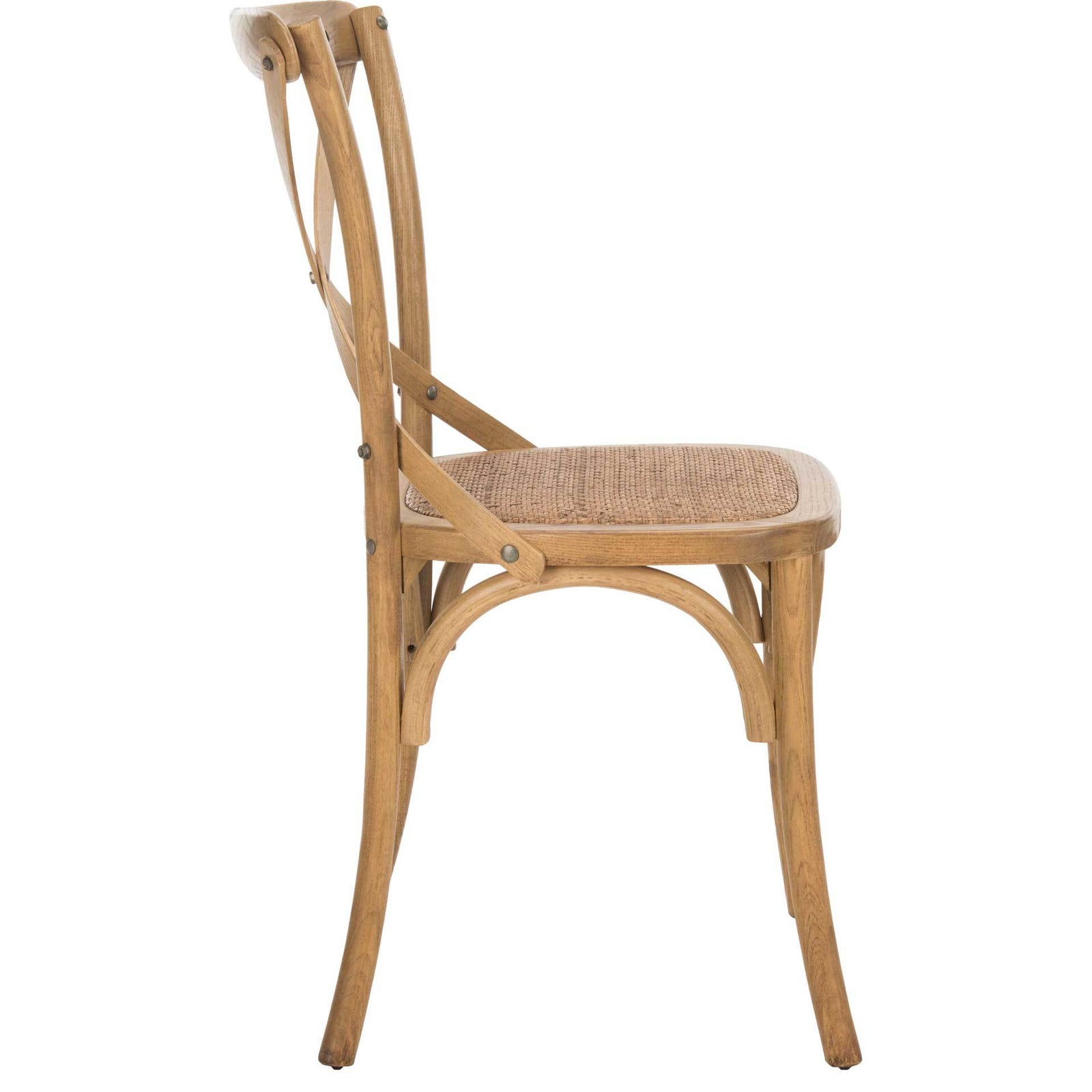 Frederick X Back Farmhouse Chair Weathered Oak (Set of 2)