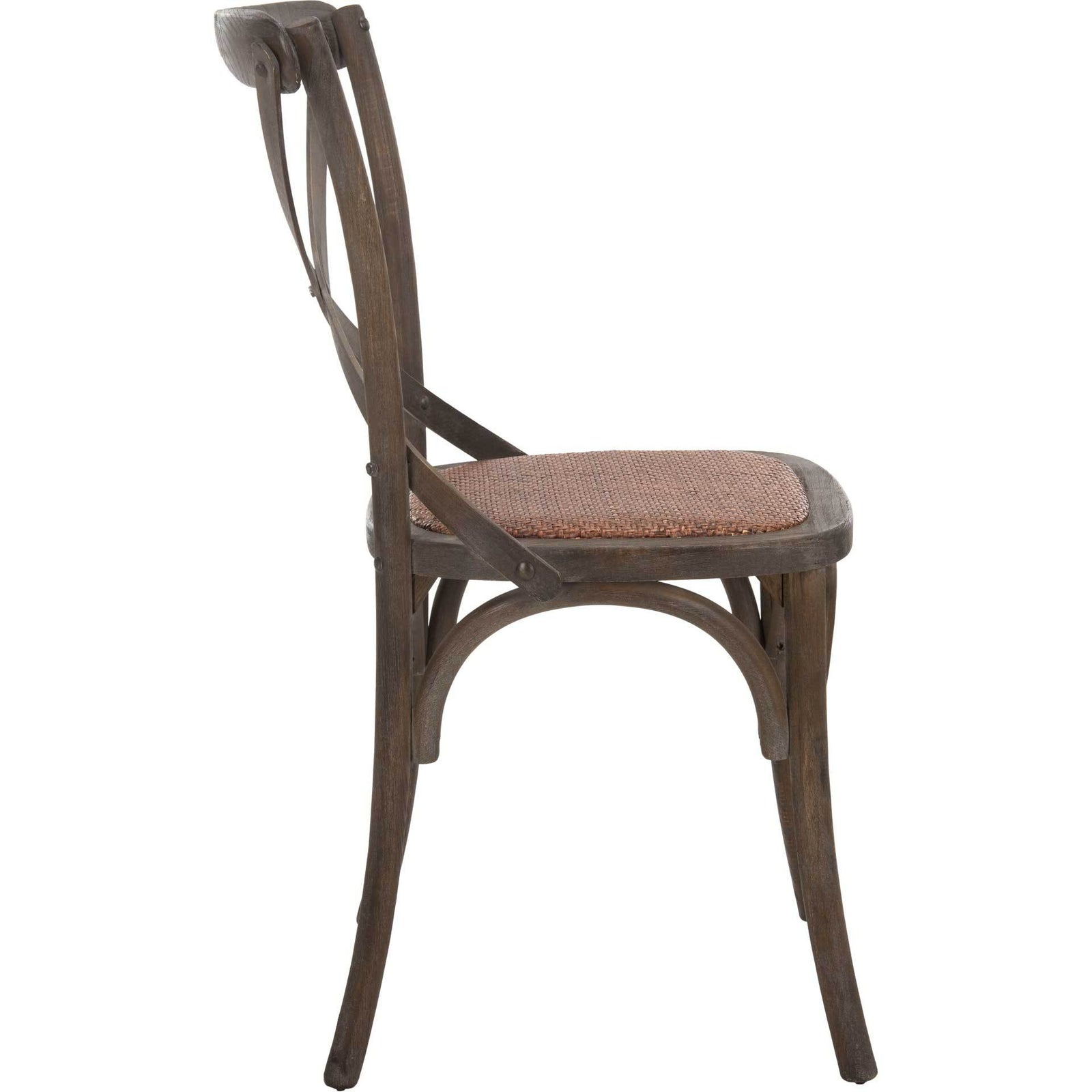 Frederick X Back Farmhouse Chair Distressed Colonial Walnut (Set of 2)