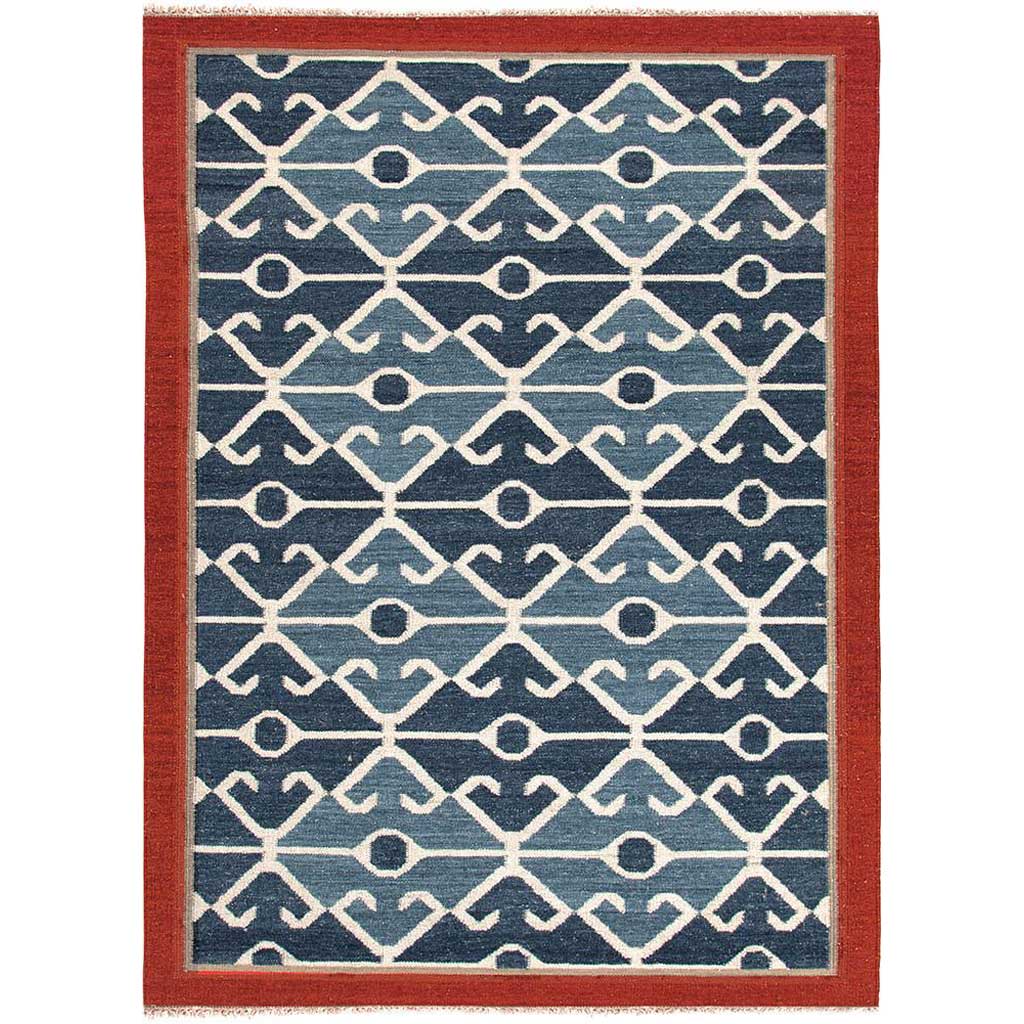 Anatolia Sultan Smoke Blue/Red Area Rug