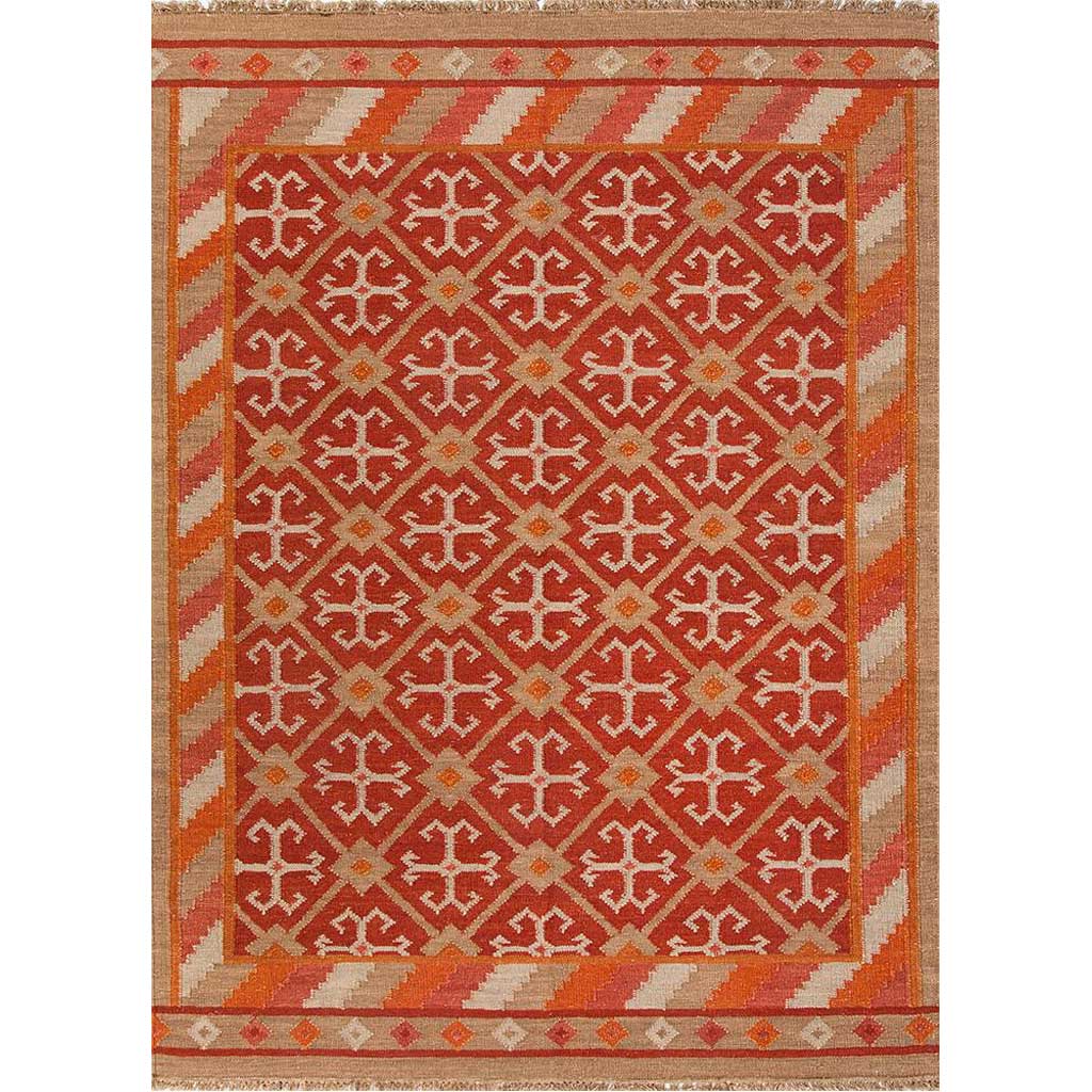 Anatolia Wings Mars Red/Medium Peach Area Rug