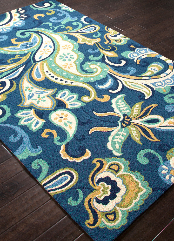 Barcelona Calico Blue Area Rug
