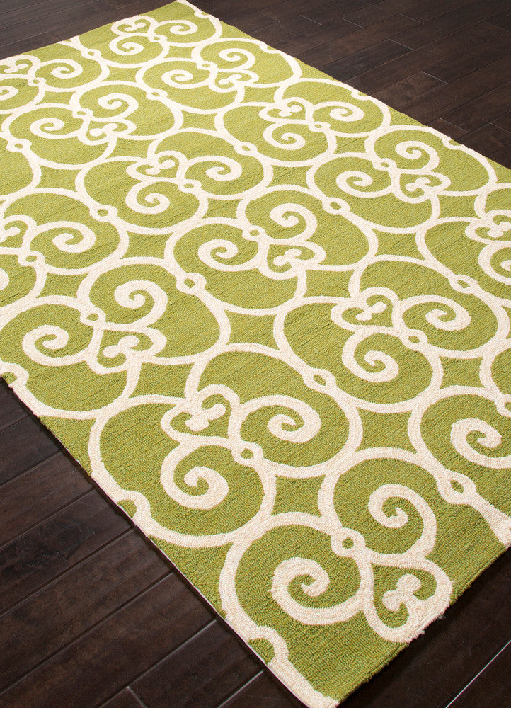 Barcelona Ironwork Green/White Area Rug