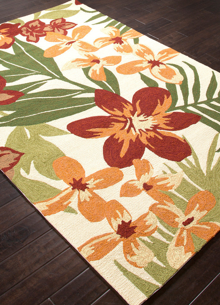 Barcelona Troplicalia White/Green Area Rug