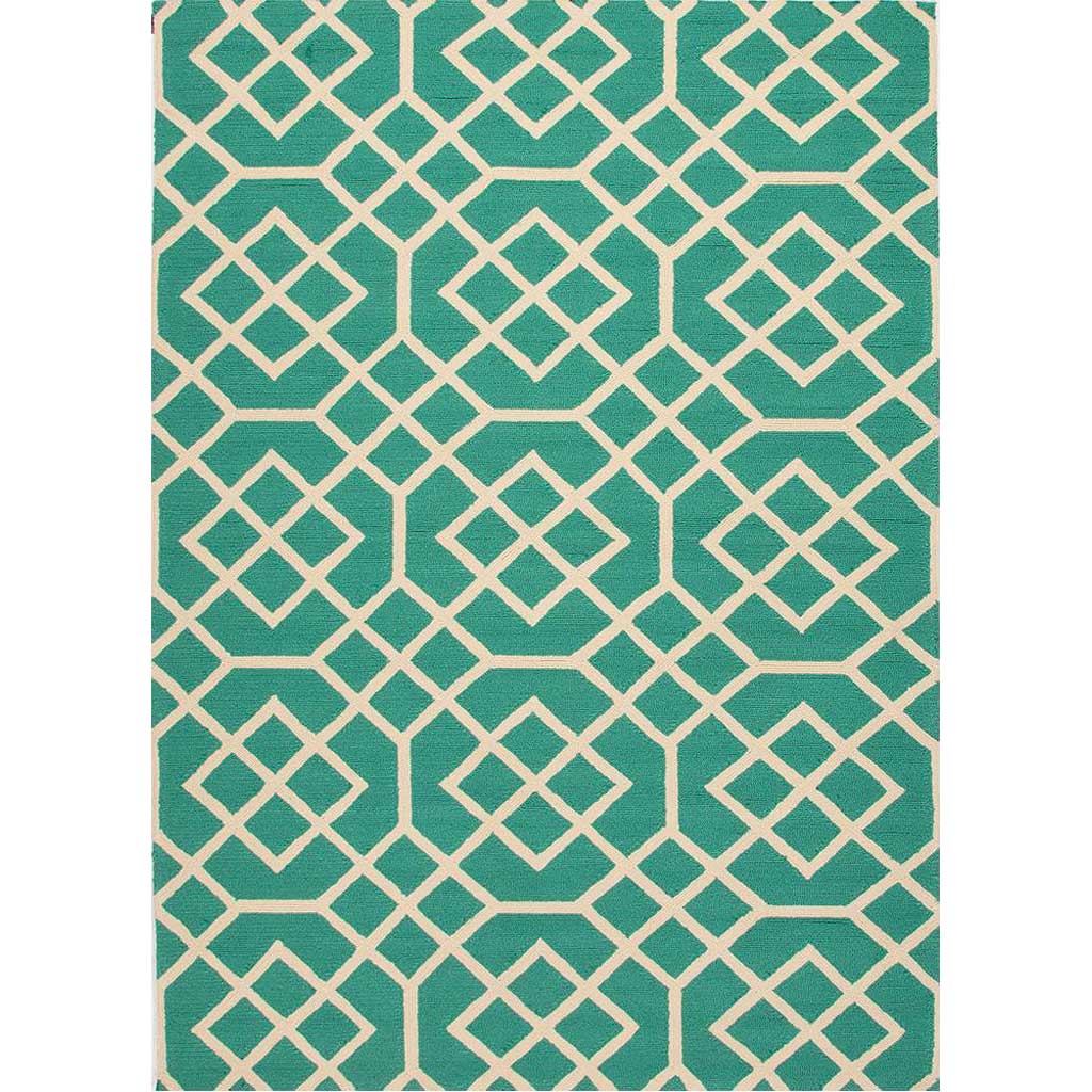 Barcelona Belvedere Green/White Area Rug