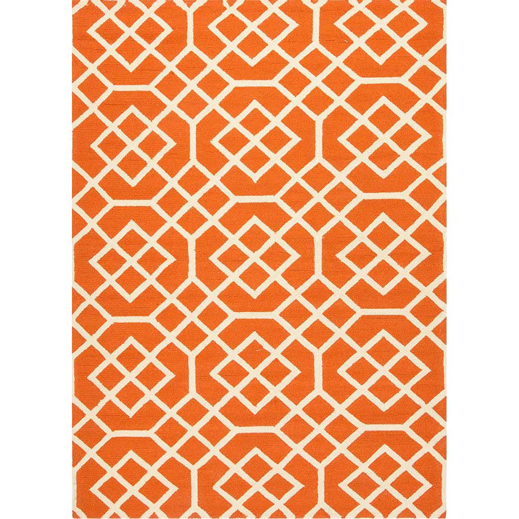 Barcelona Belvedere Orange/White Area Rug
