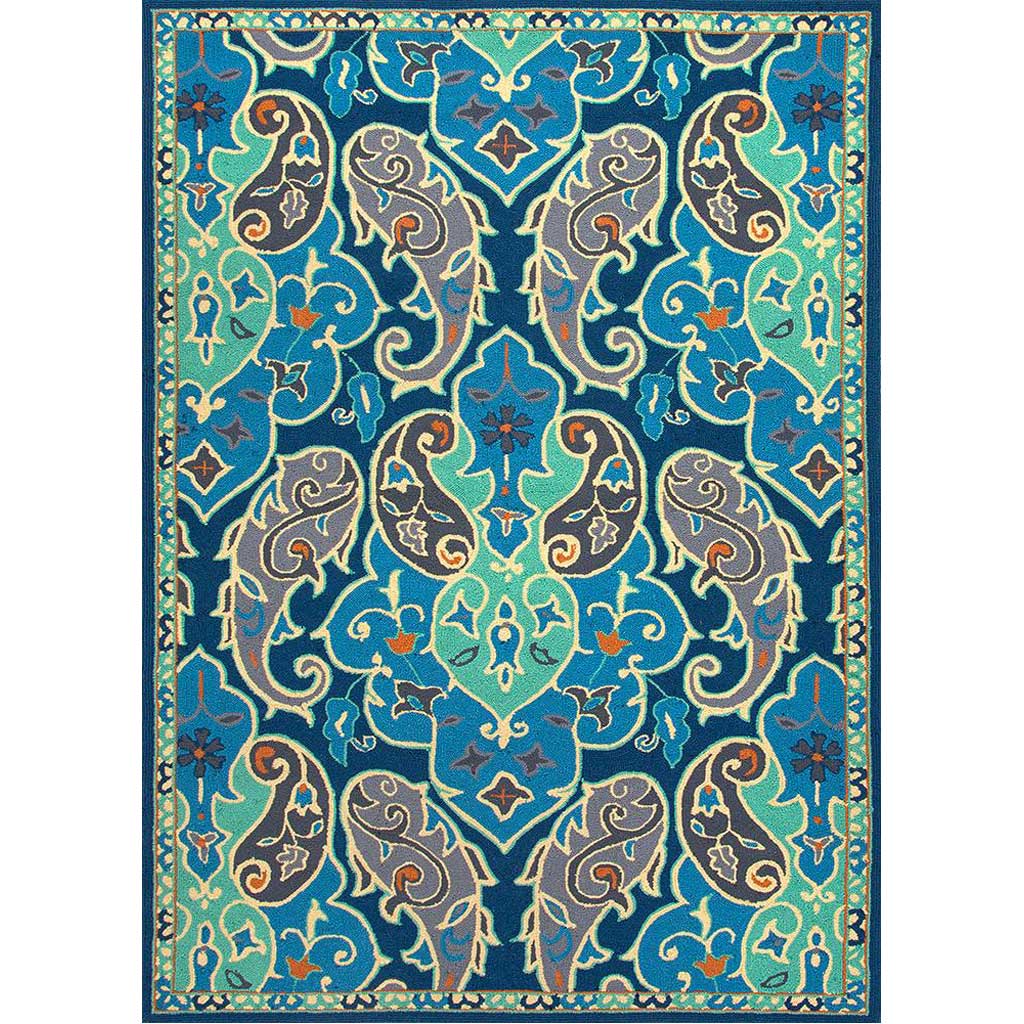 Barcelona Hoja Blue Area Rug