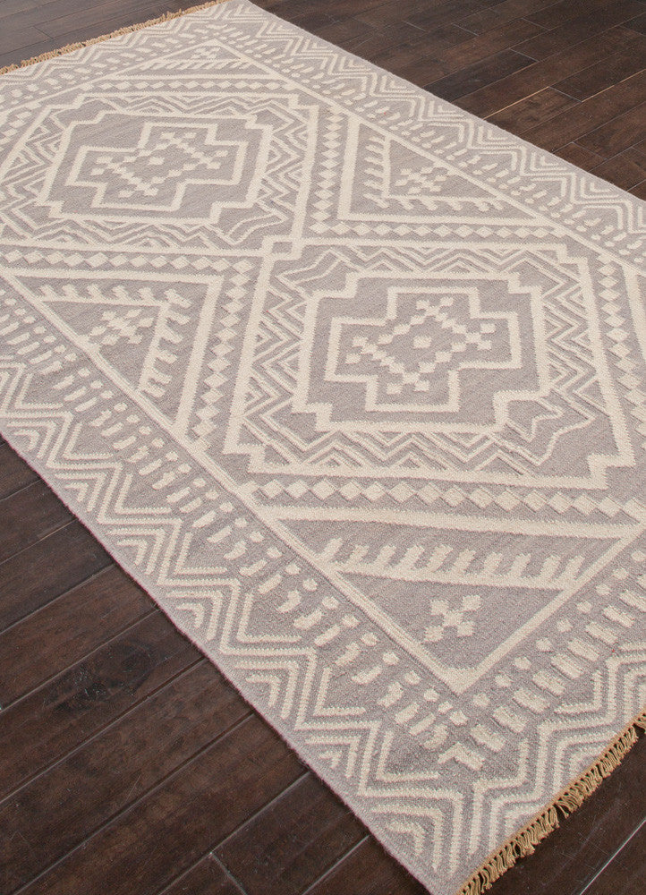 Batik Yao Medium Gray/Floral White Area Rug