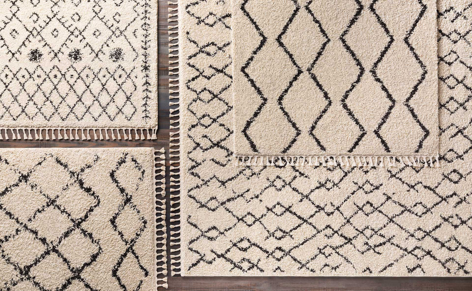 Berber Shag Charcoal/Beige Area Rug