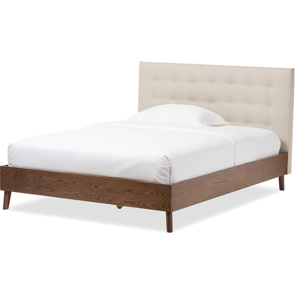 Alan Platform Bed Beige