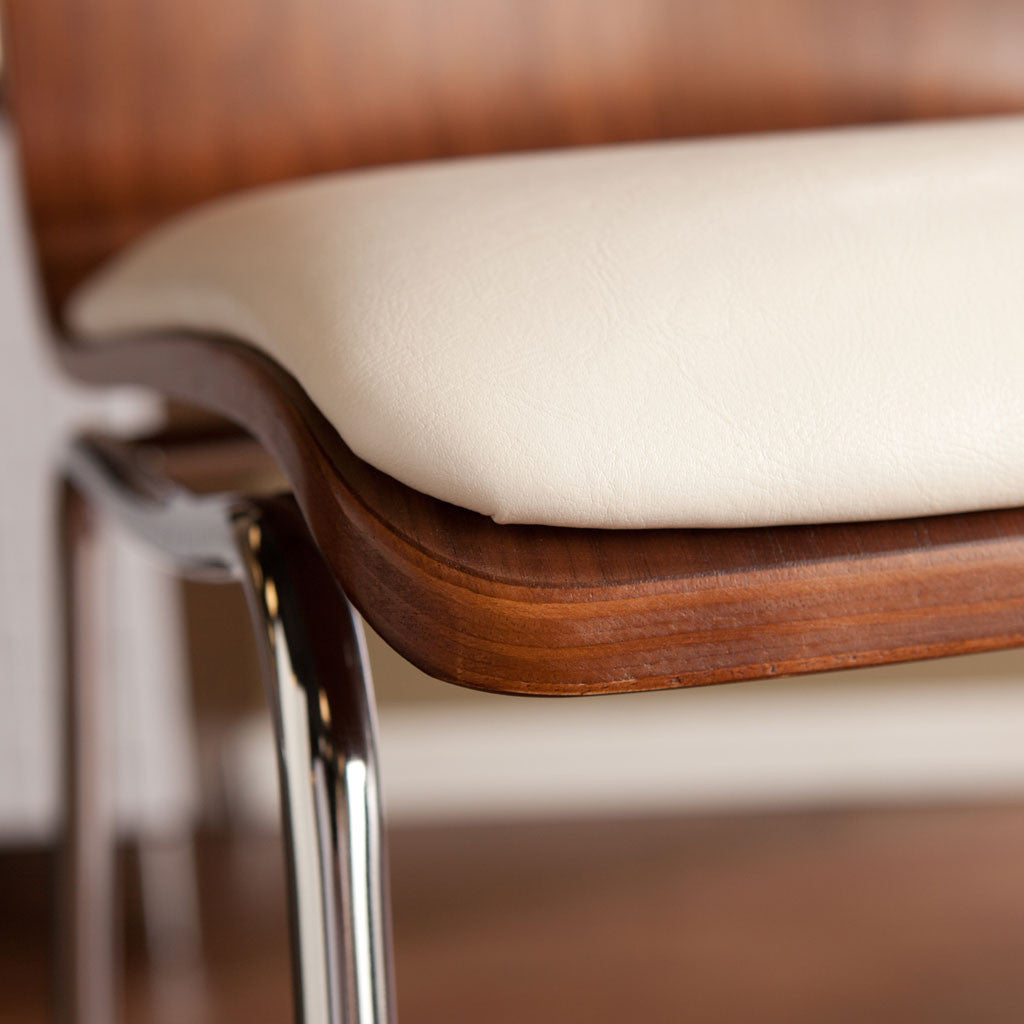 Conley Stools Walnut/White (Set of 2)